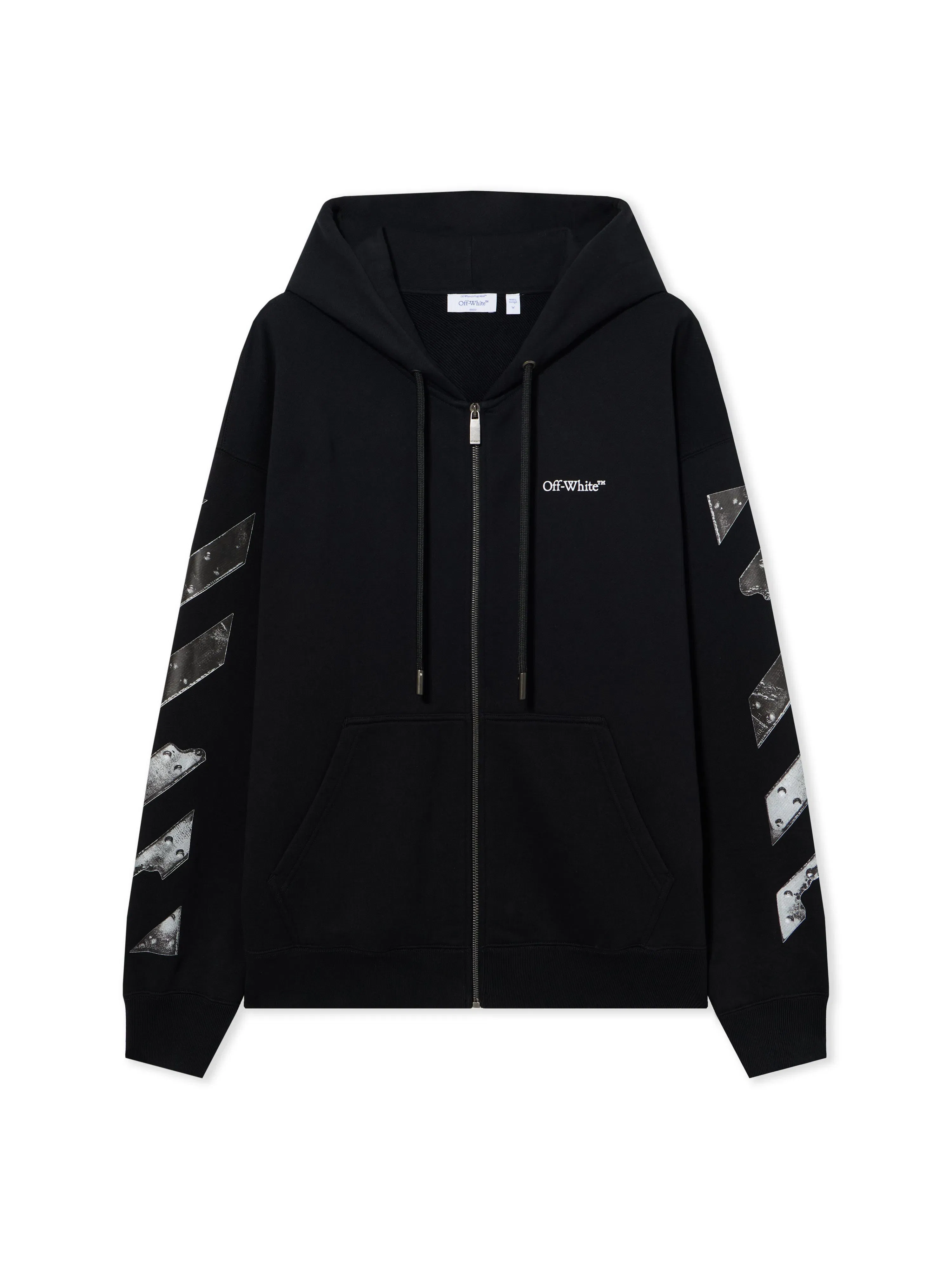 Off White Metal Arrow Skate Zip Hoodie