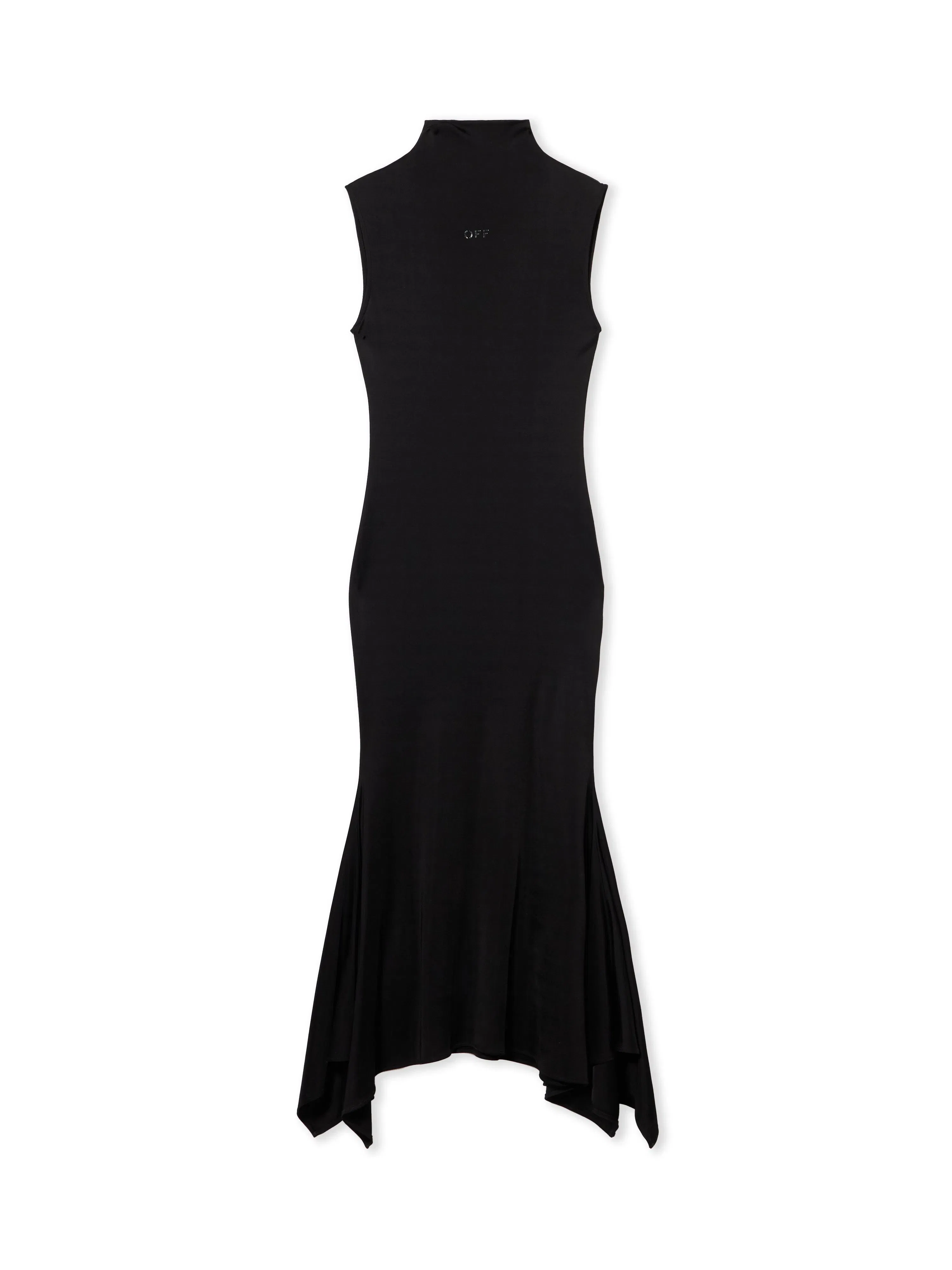 Off White Fluid Sleeveless Midi Dress