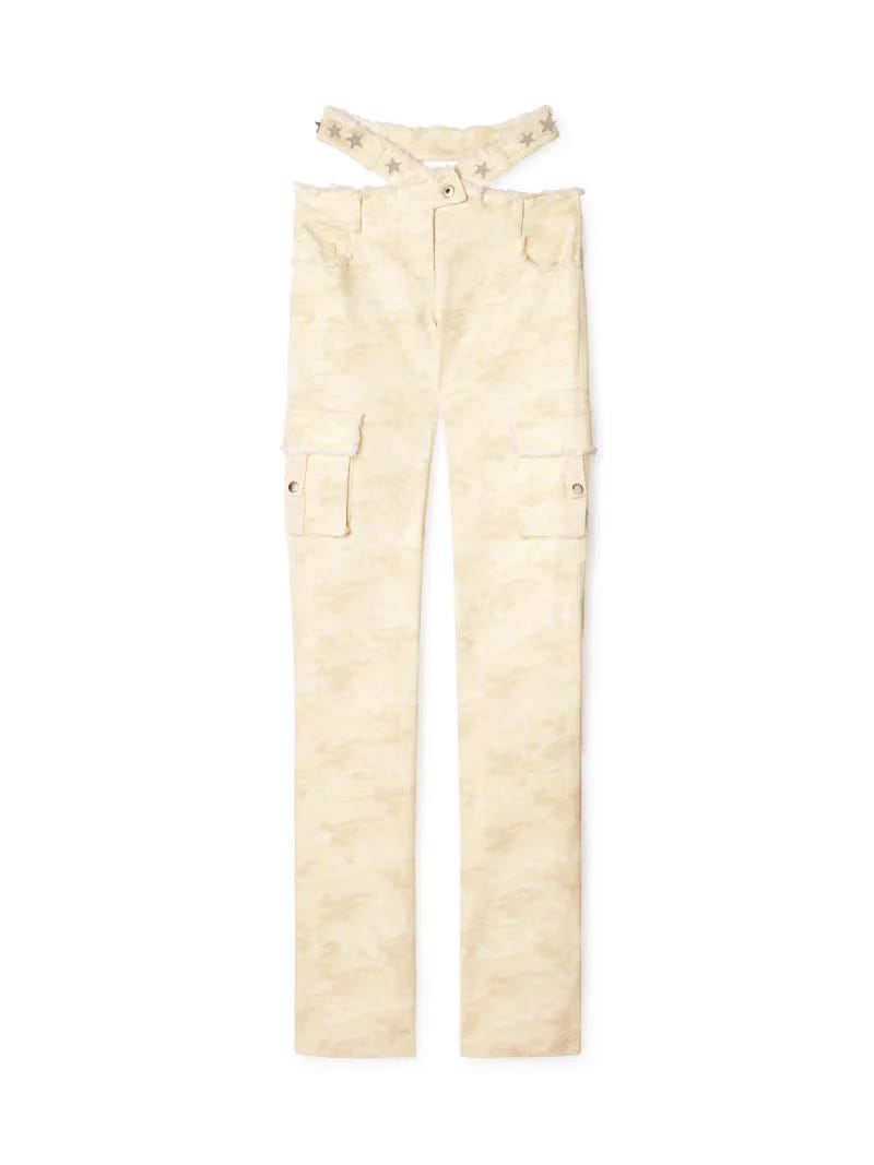 Off White Camou Gab Crossed Belt Pant