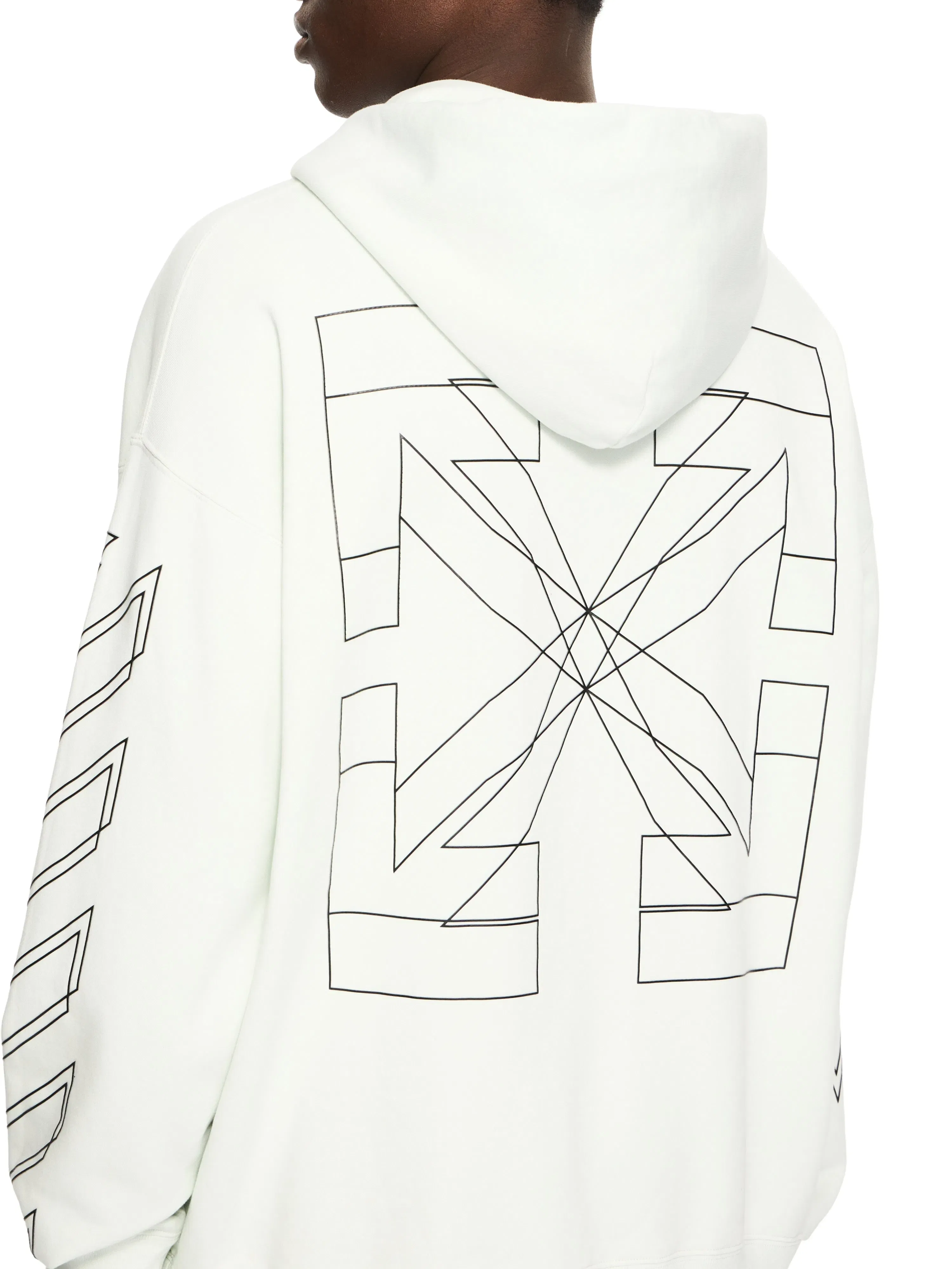 Off White Outline Double Arrow Skate Hoodie