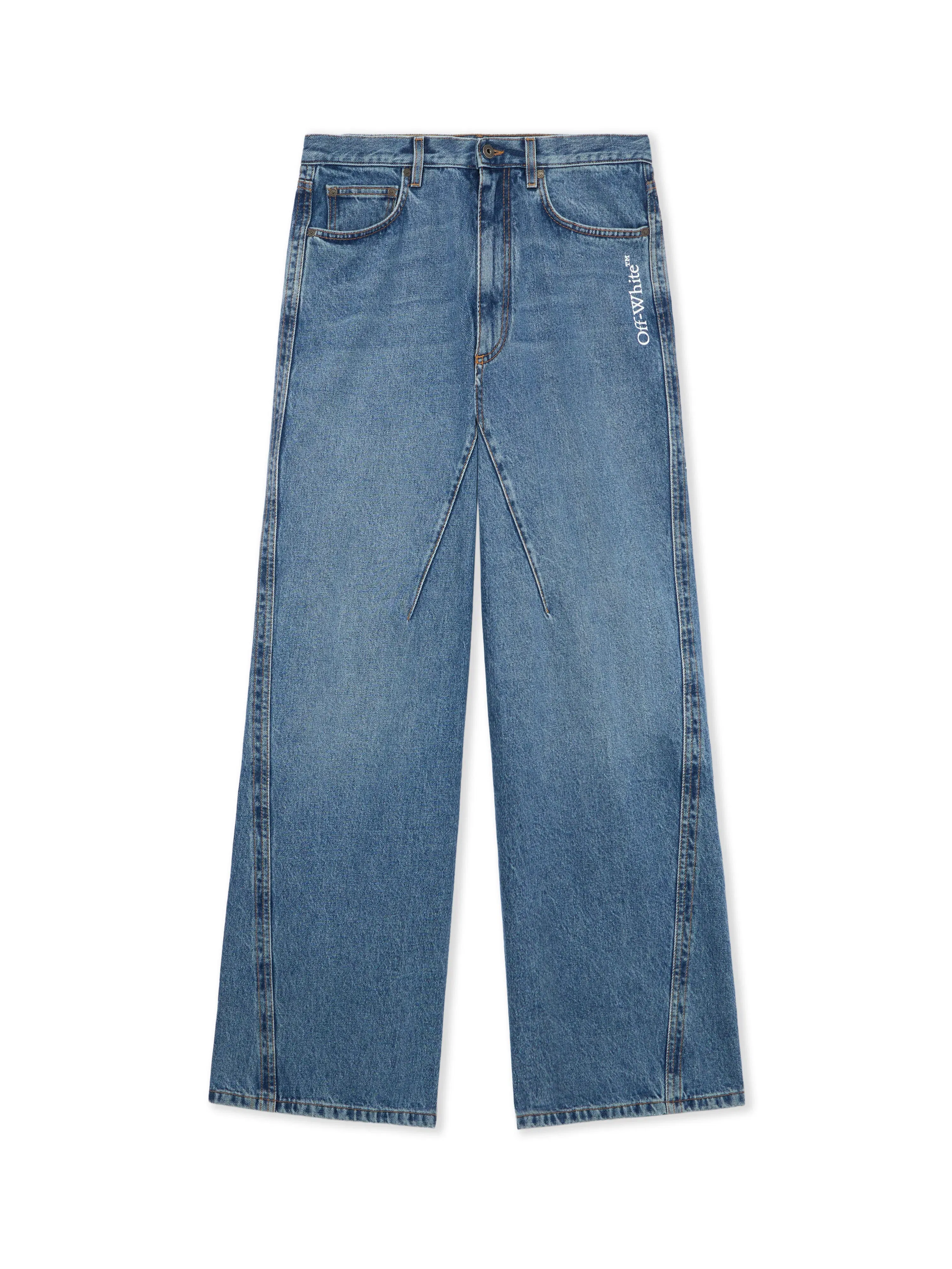 Off White Half Arrow Twist Slouchy Jeans