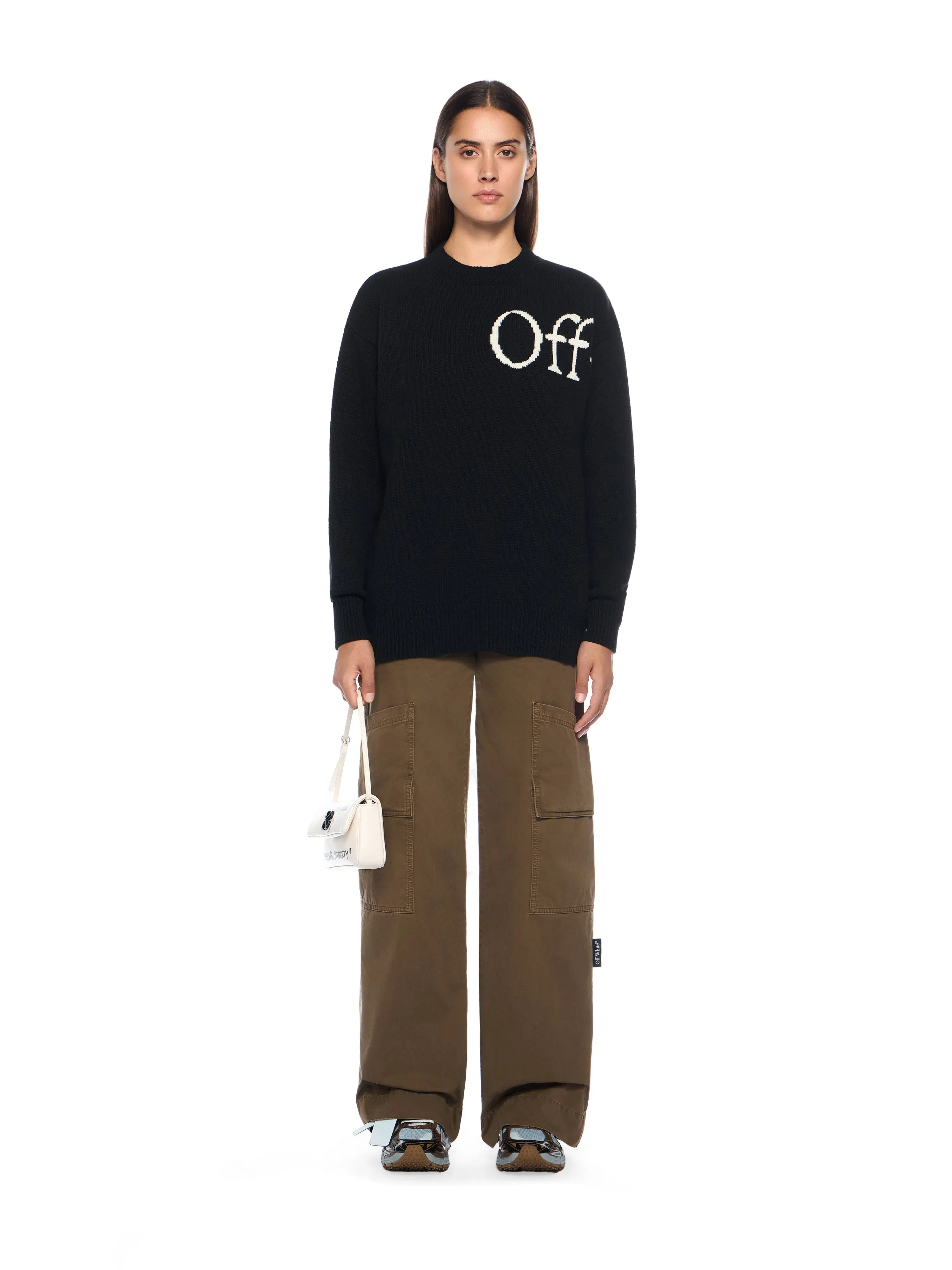 Off White Bookish Logo Knit Sweater