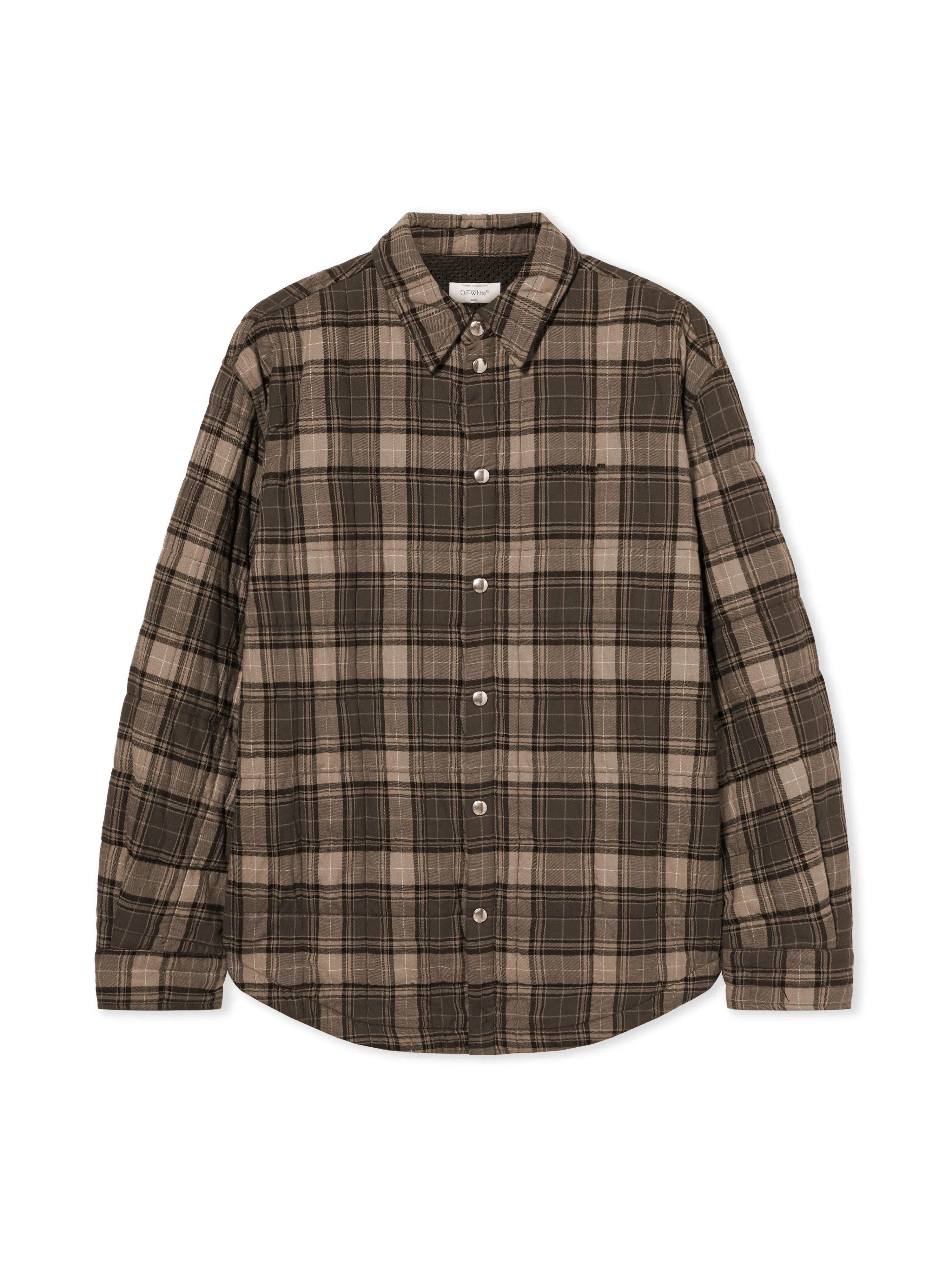 Off White Spray Arrow Check Padded Overshirt