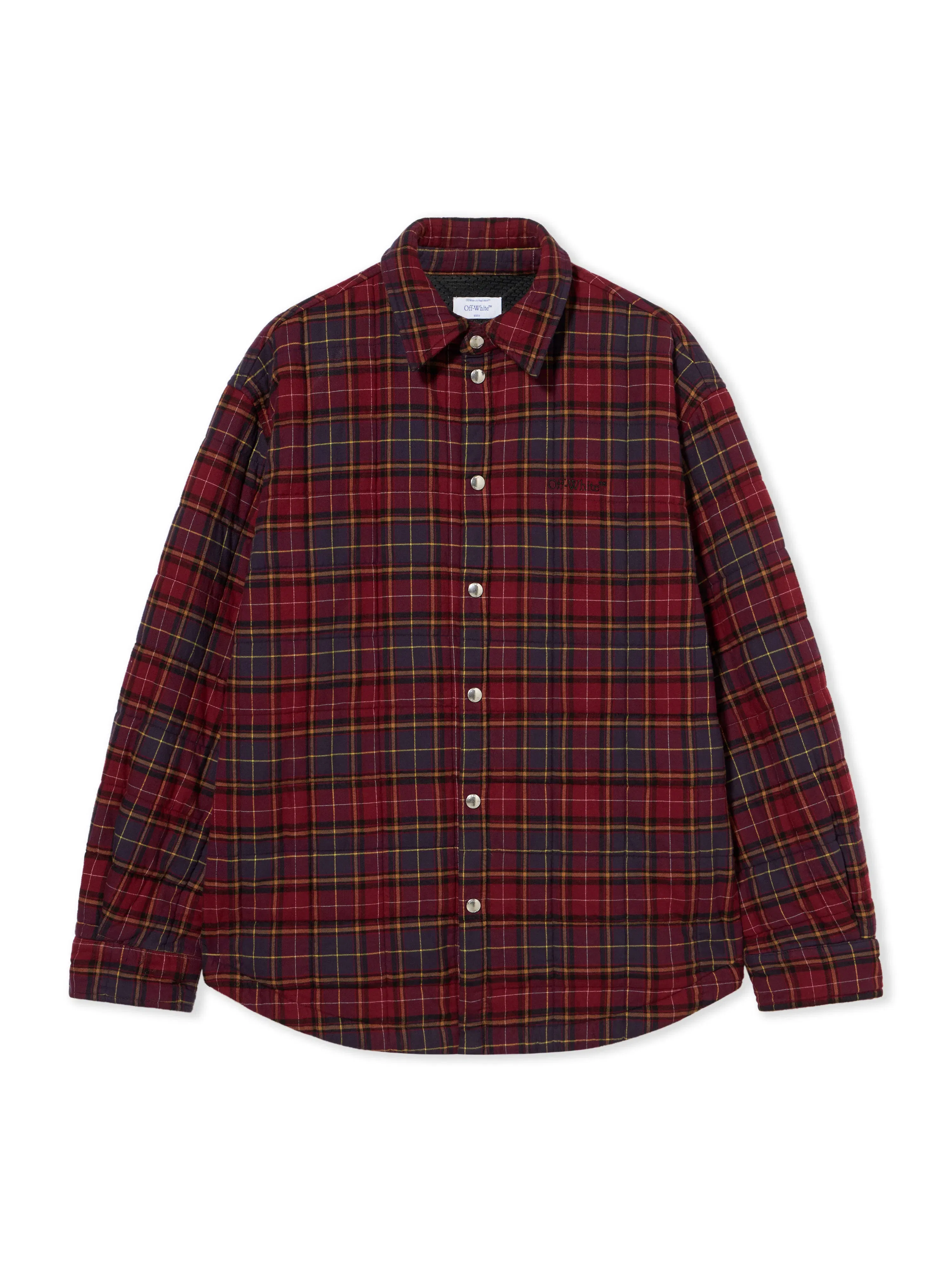 Off White Spray Arrow Check Padded Overshirt
