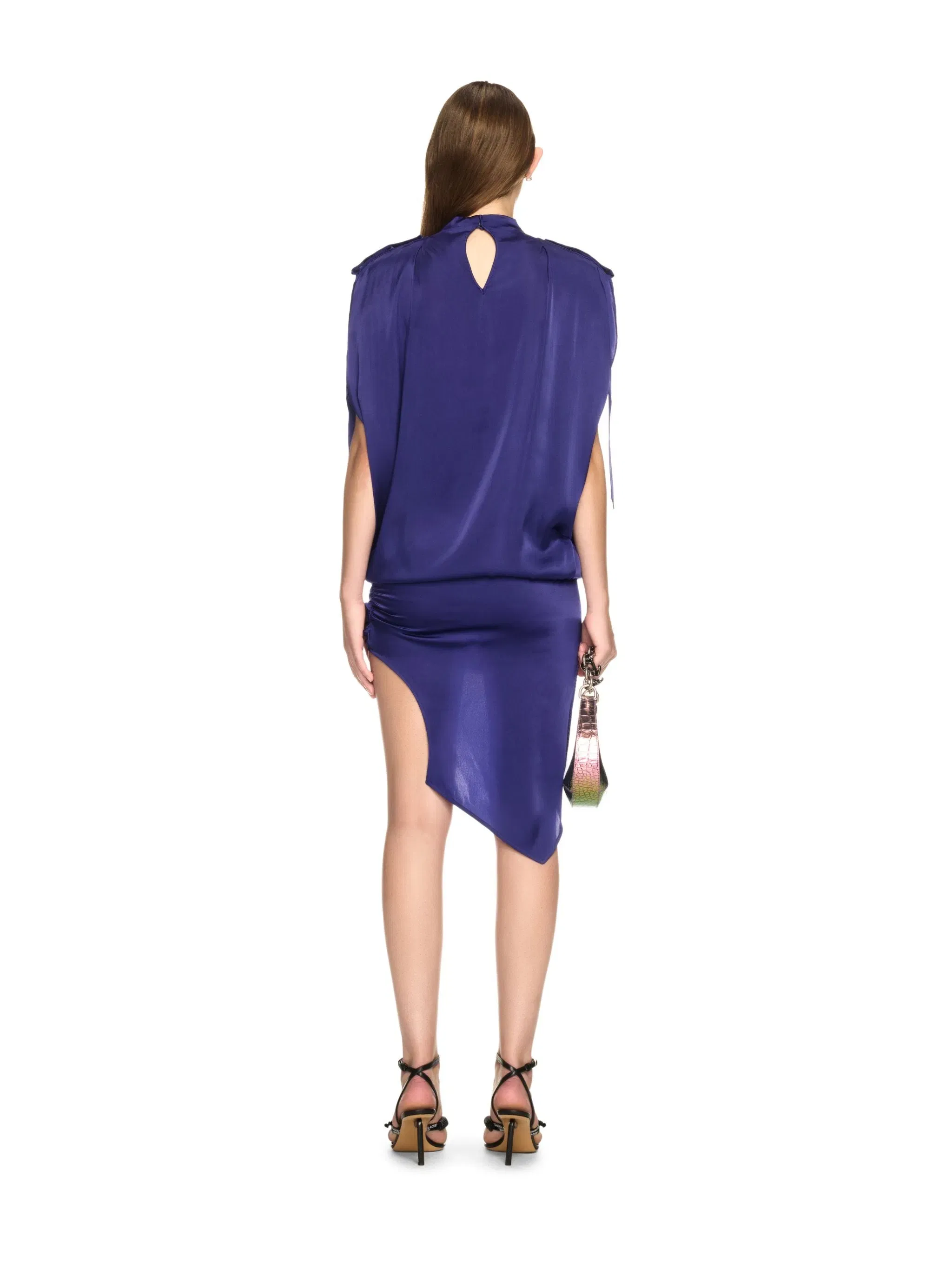 Off White Satin Key Dress