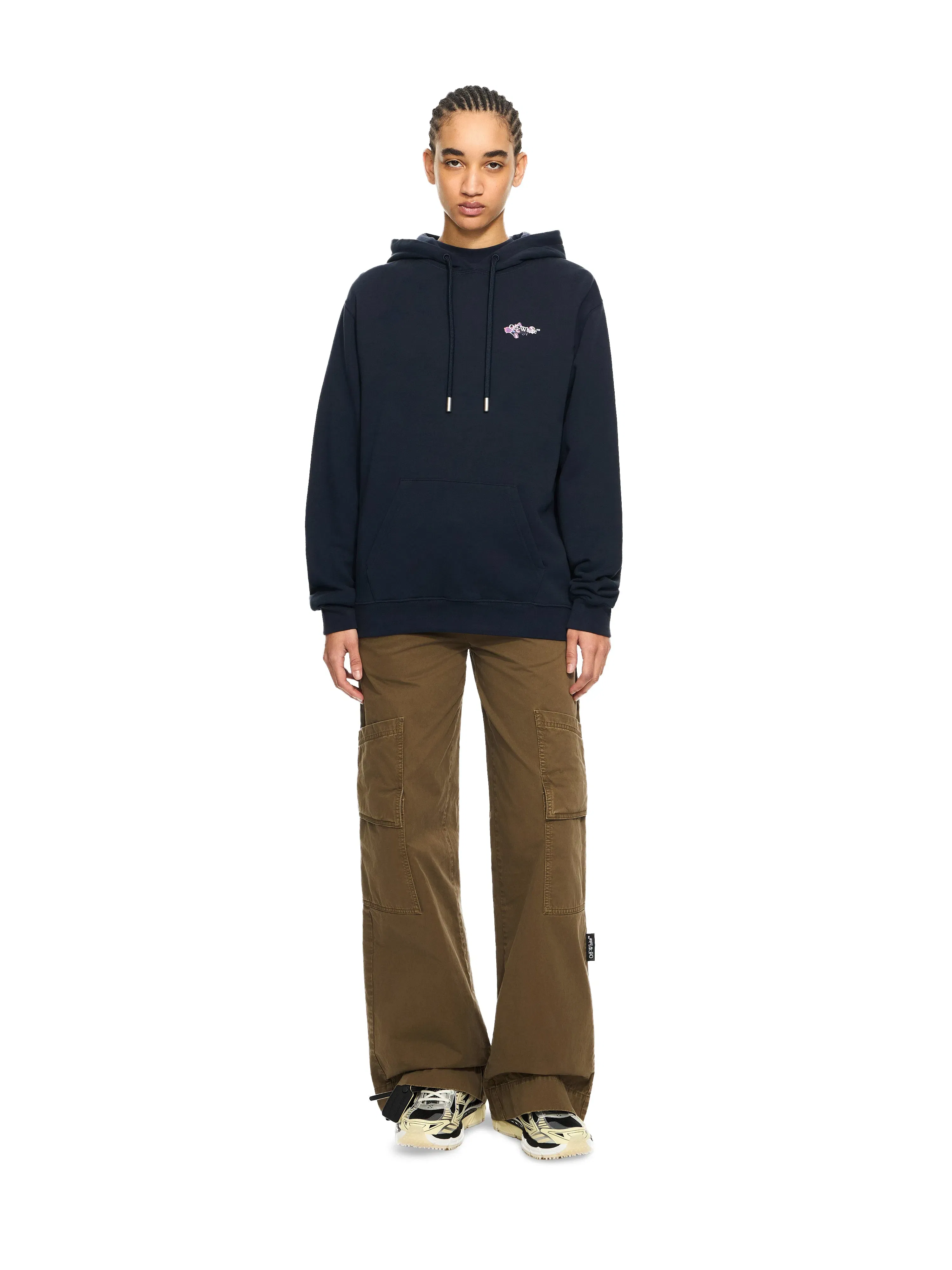 Off White Dripped Watercolor Arrow Hoodie