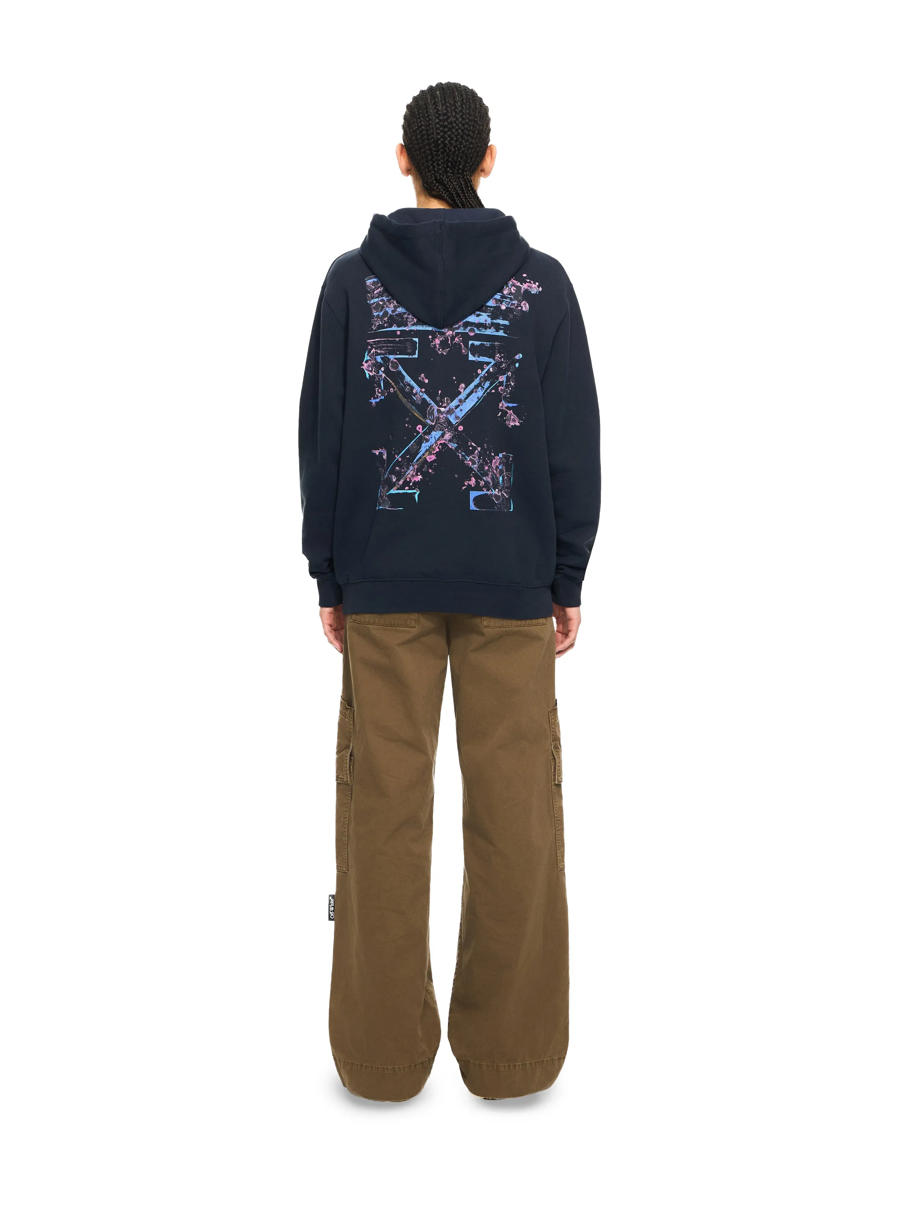 Off White Dripped Watercolor Arrow Hoodie