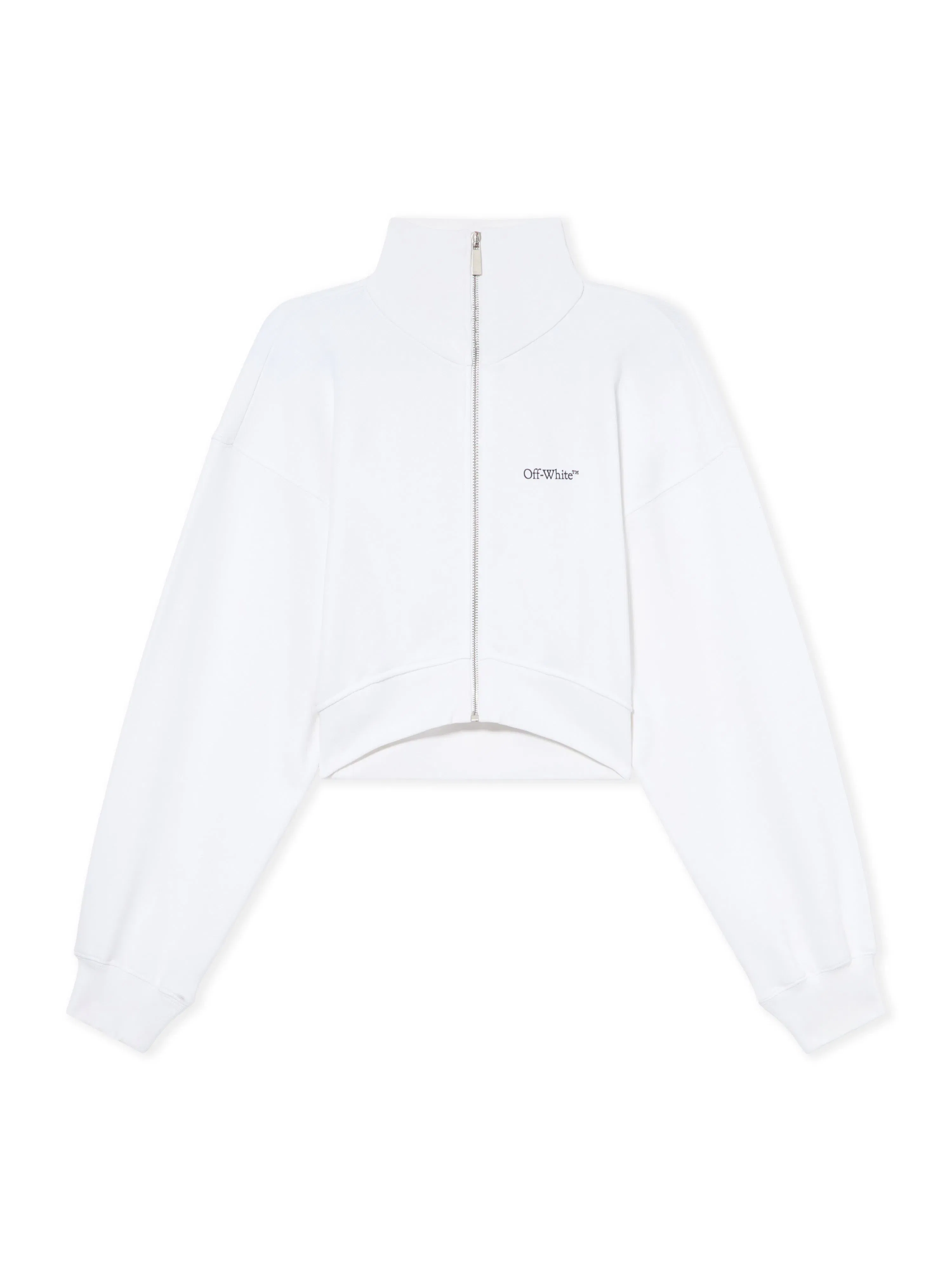 Off White Arrow Glowing Flower Crop Zip