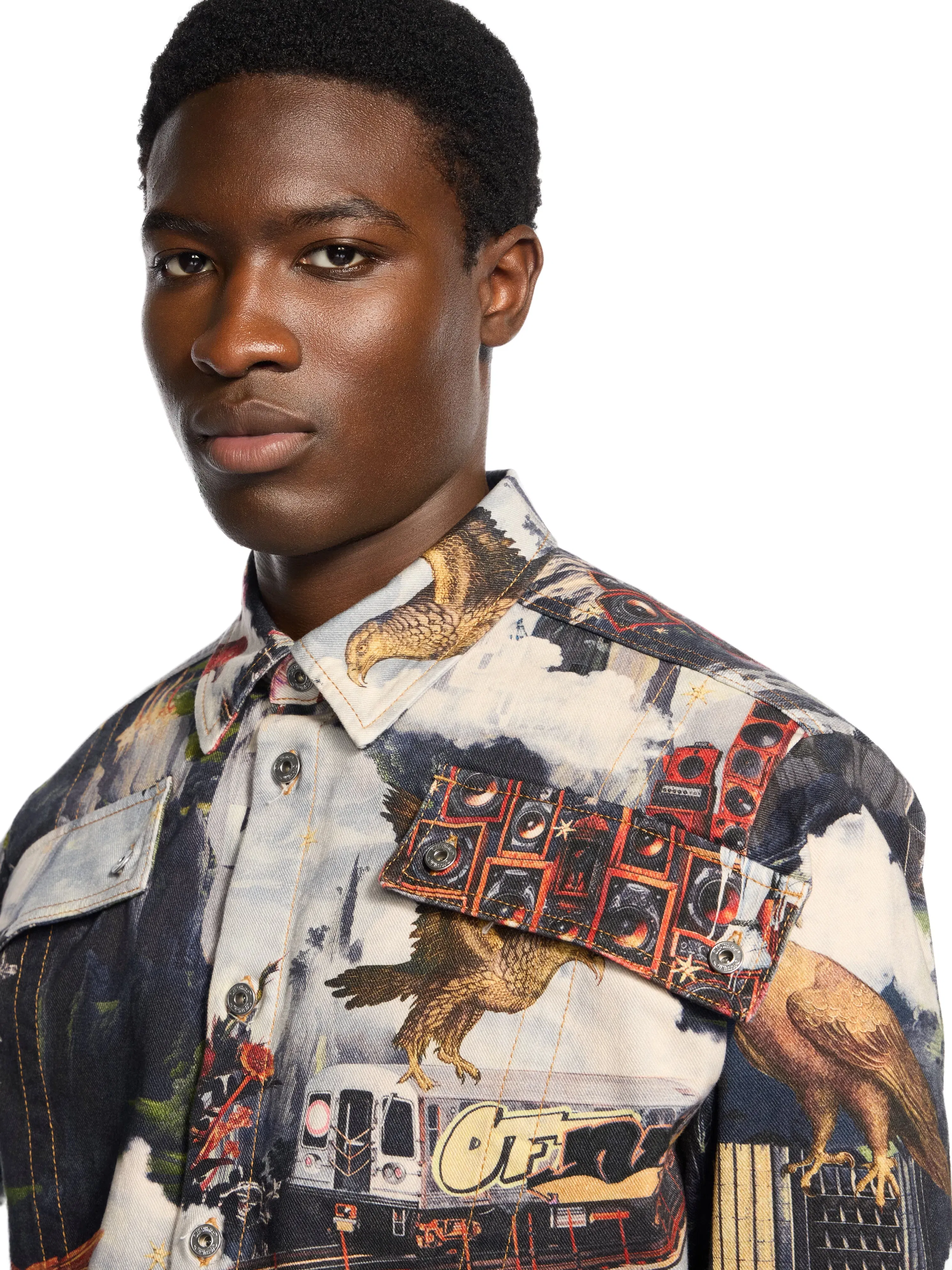 Off White World Paint Milit Shirt