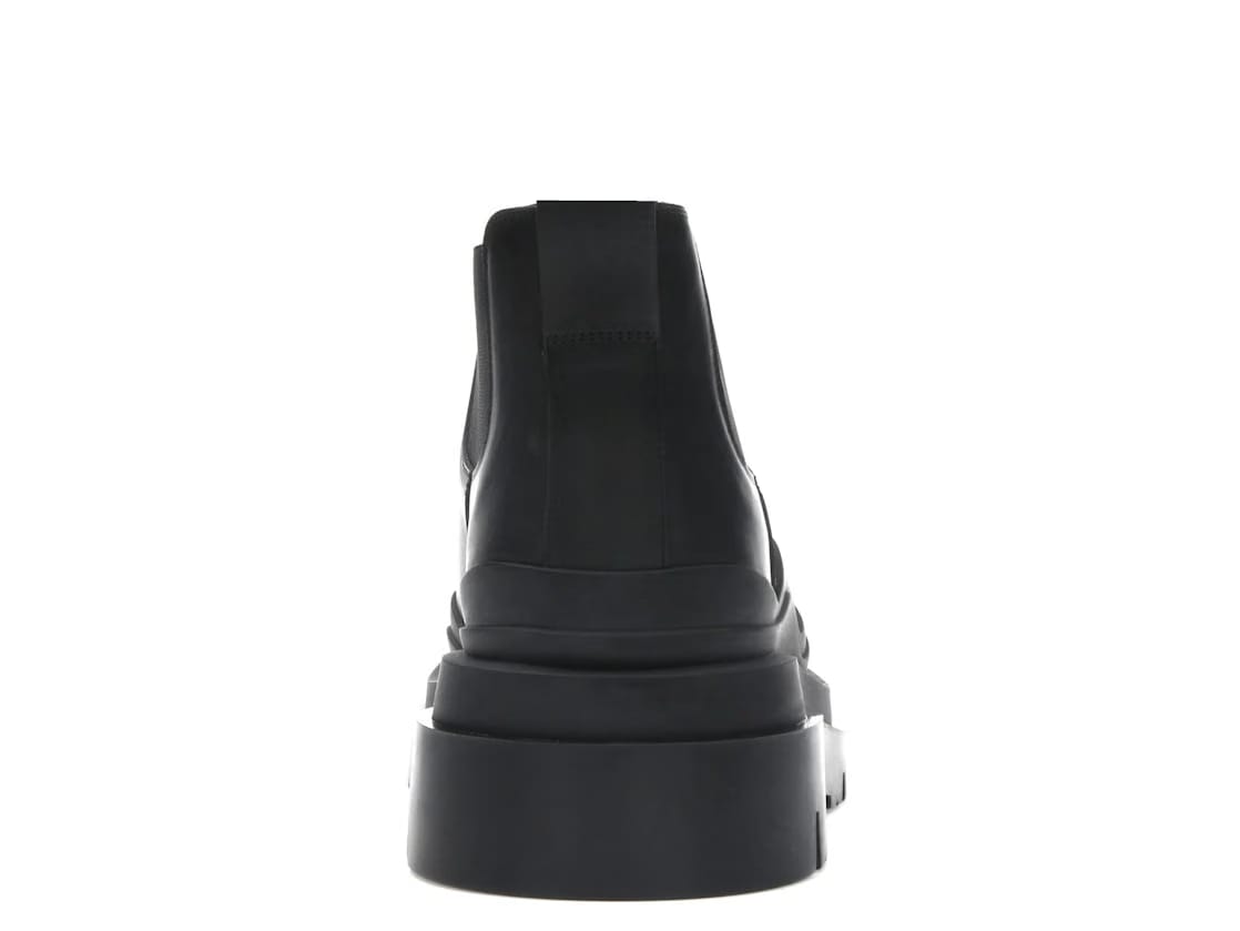 Bottega Veneta Leather Tire Chunky Sole Ankle Chelsea Boot Black