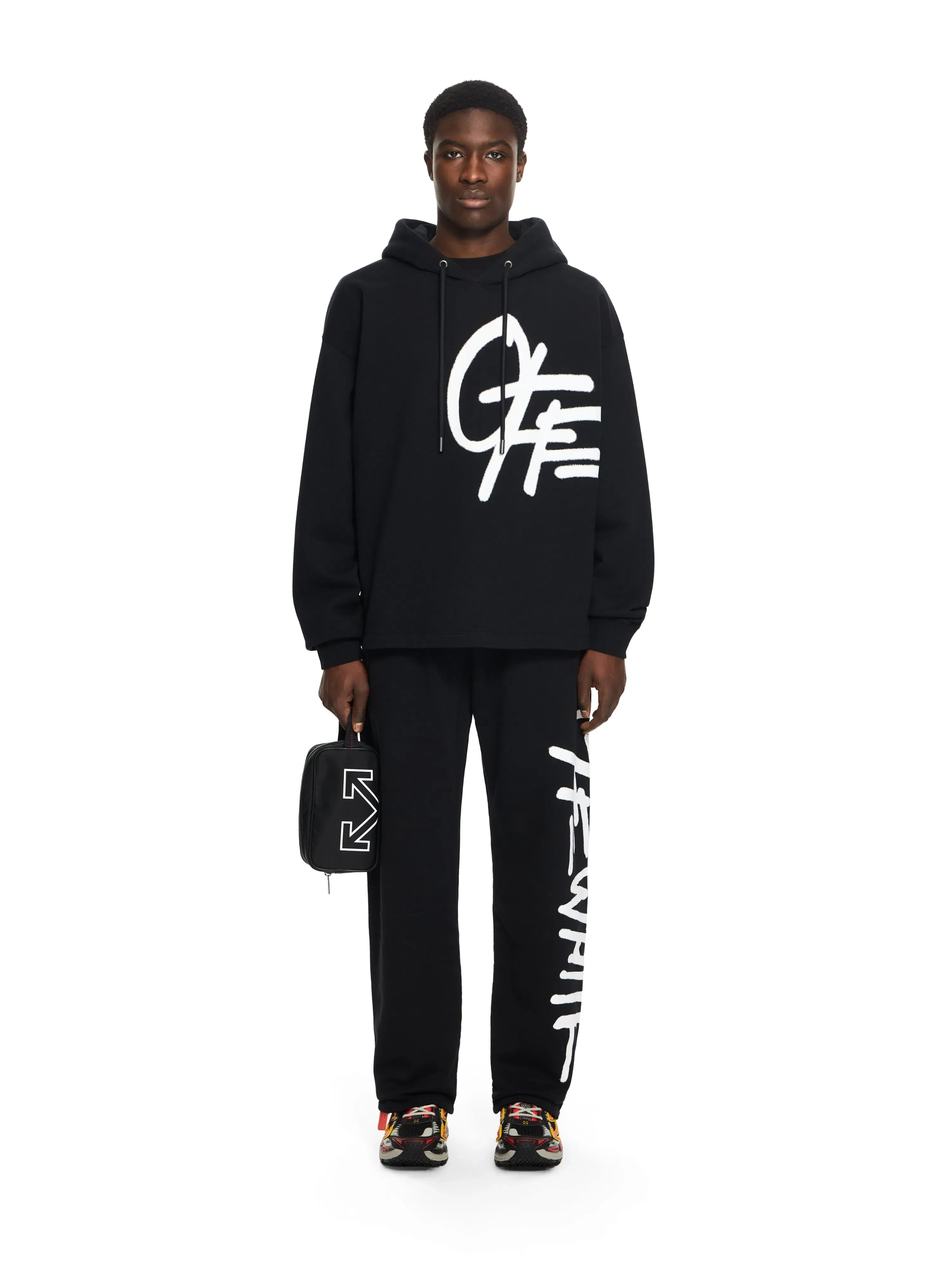 Off White Spray Logo Loose Hoodie