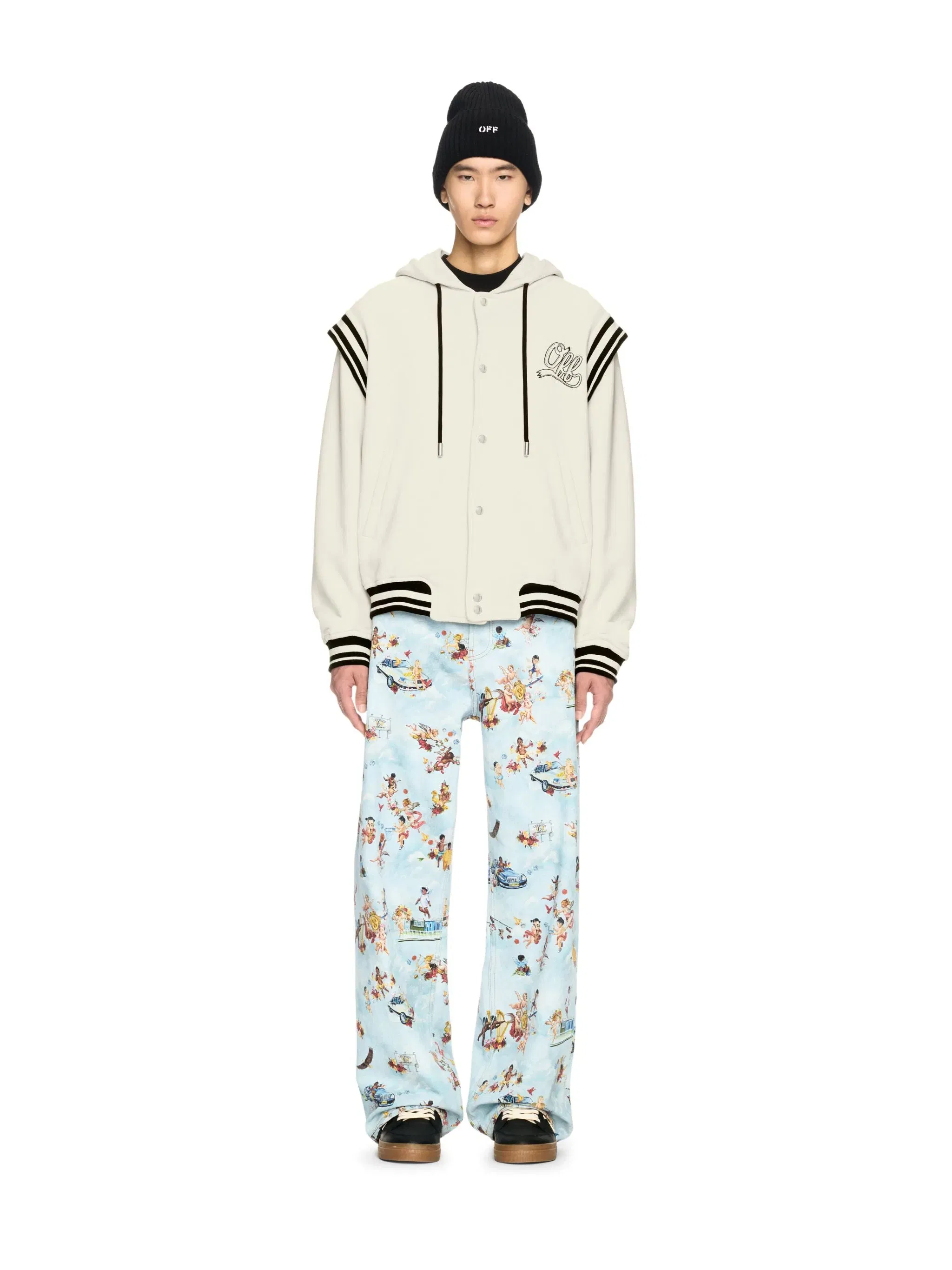 Off White Off Fleece Varsity Hoodie