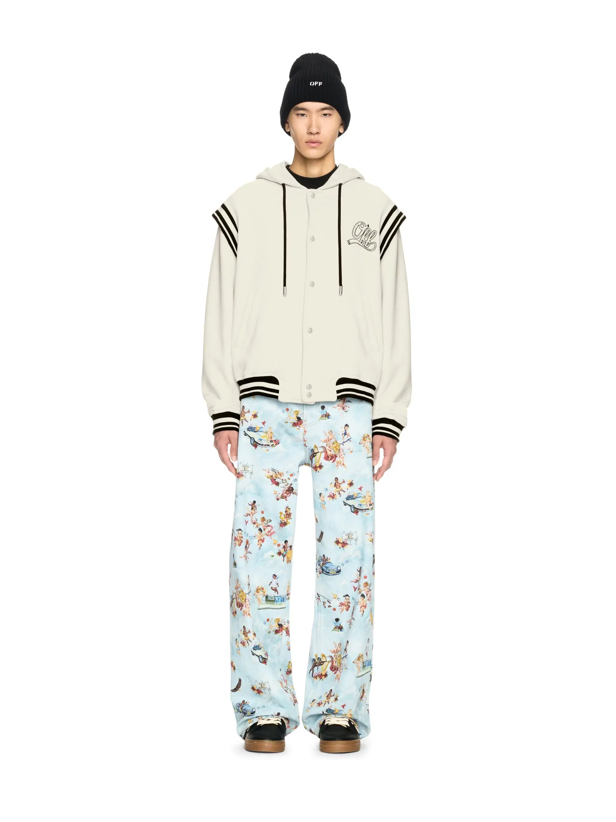 Off White Off Fleece Varsity Hoodie