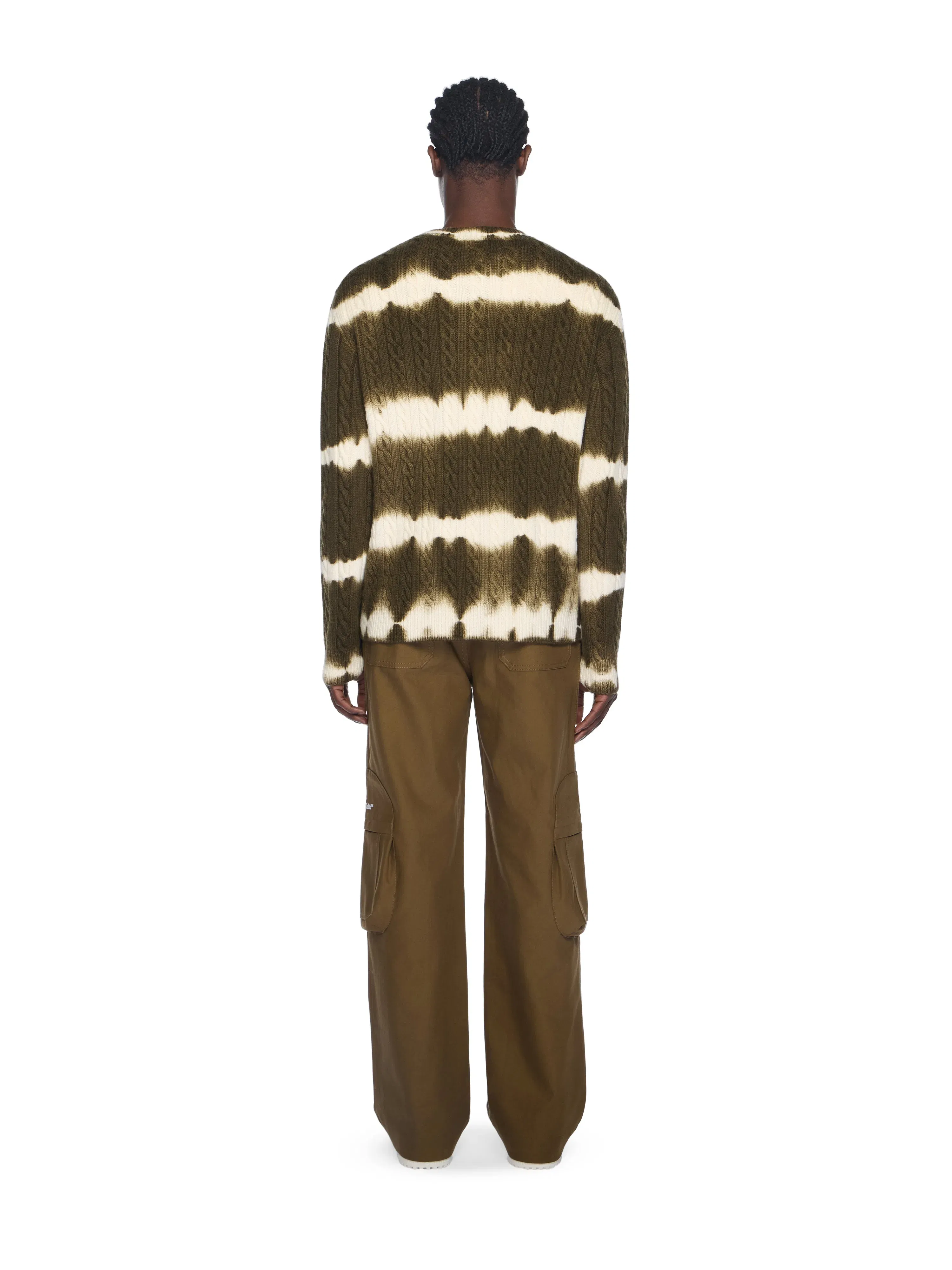 Off White Off Stamp Cable Knit Crewneck