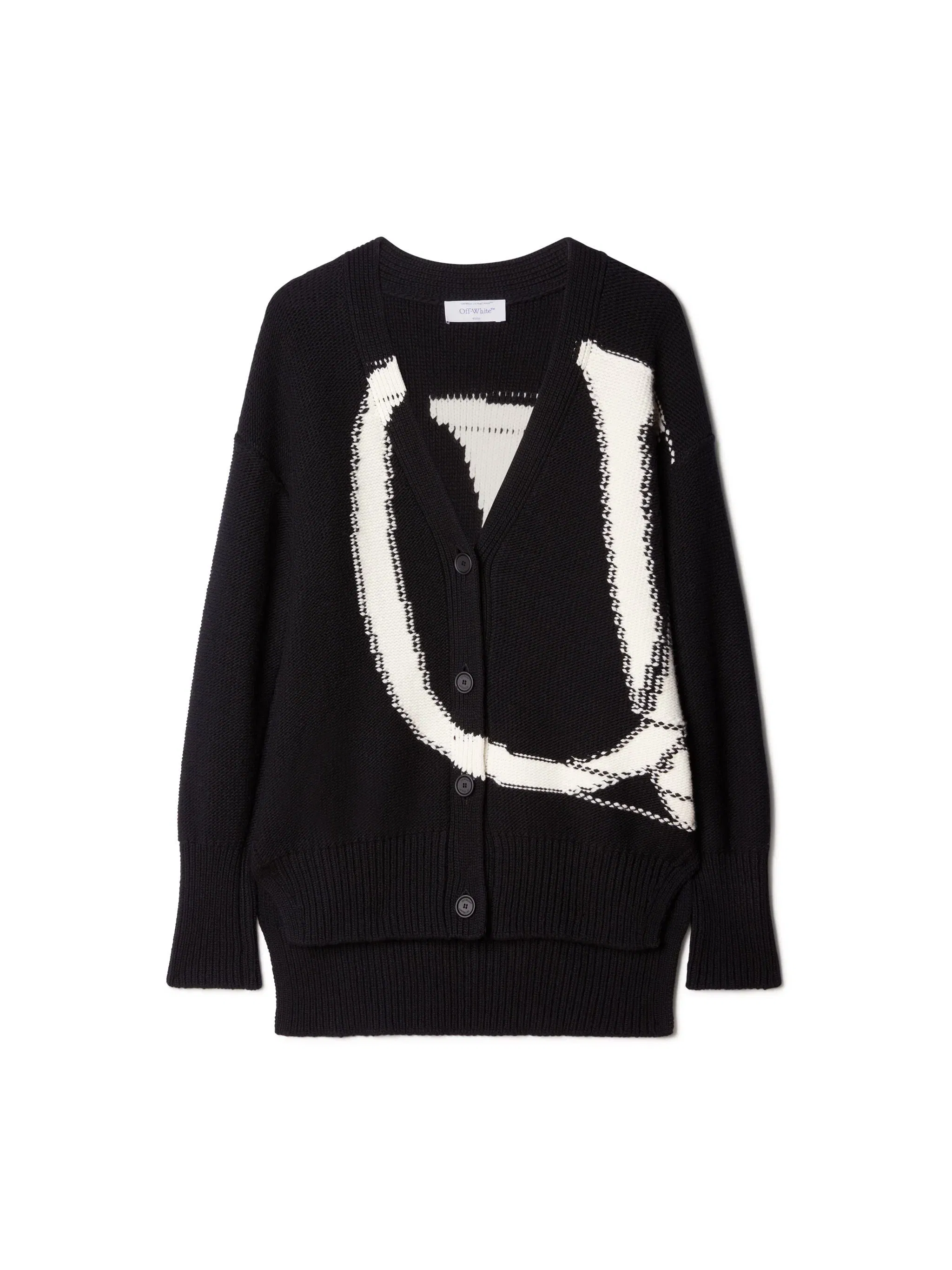 Off White Ow Maxi Logo Cardigan