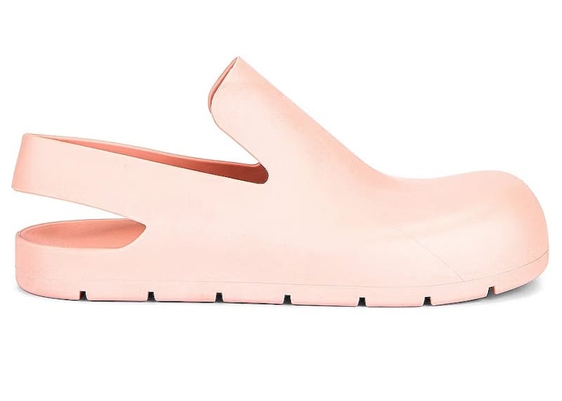 Bottega Veneta Open-Heel Puddle Sandal Peach Pink (Women's)