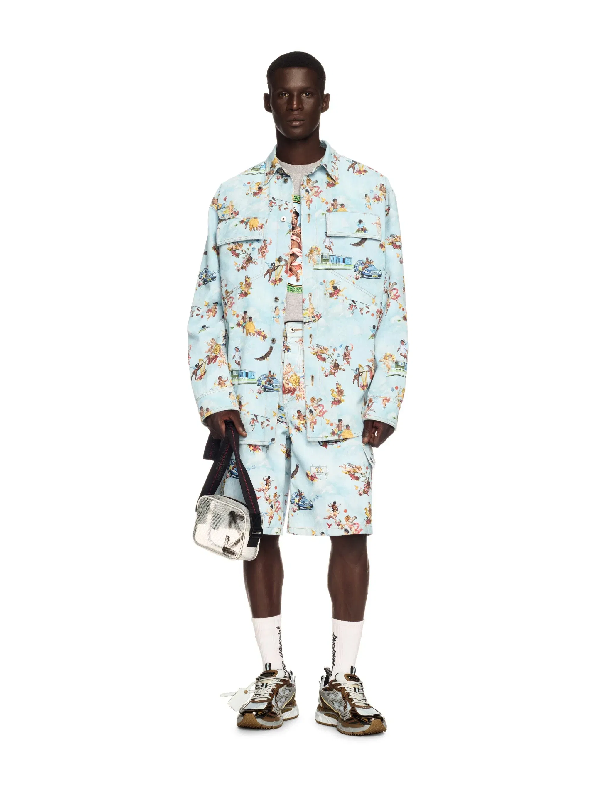 Off White Fresco Print Den Safari Cargo