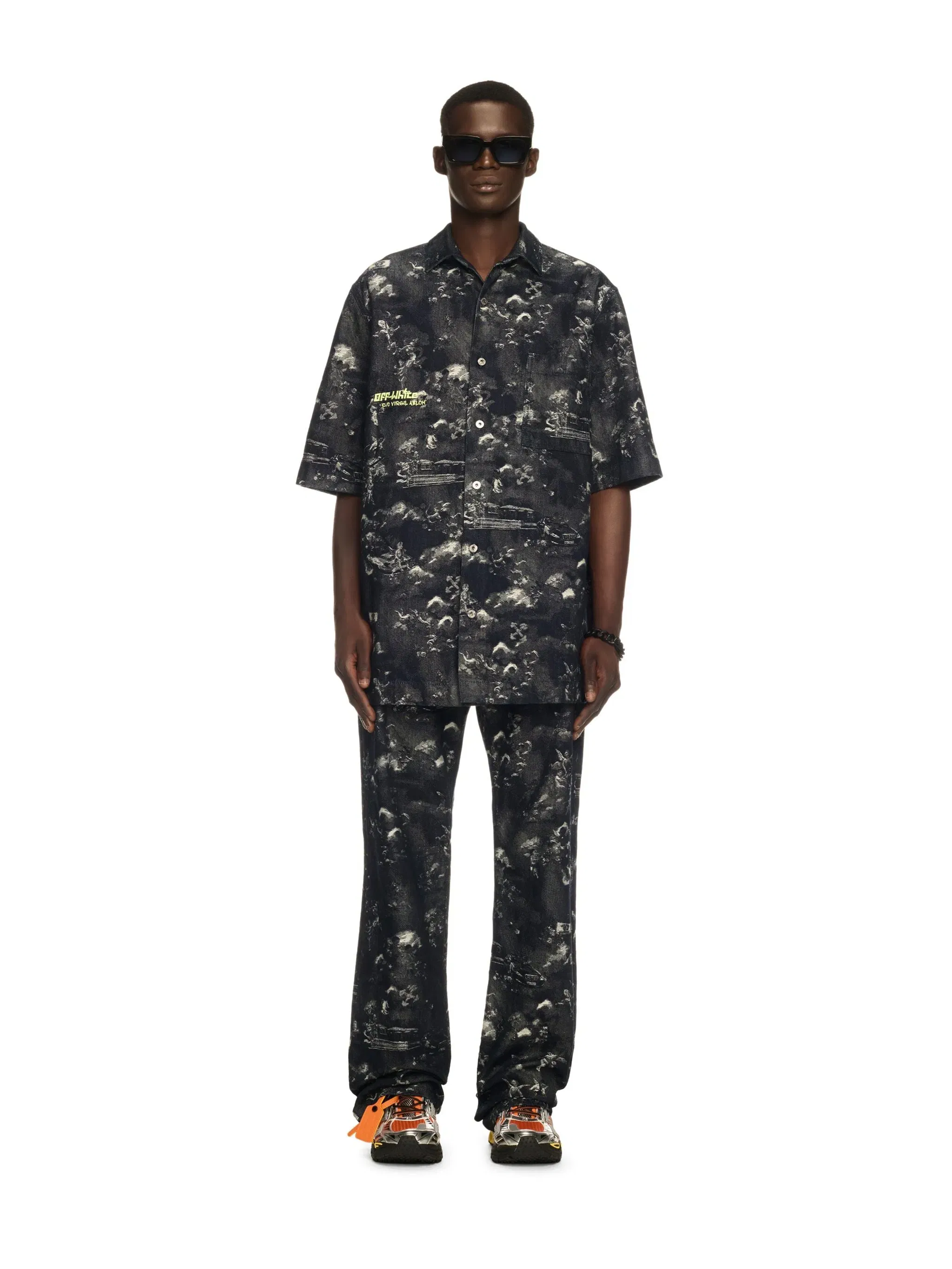 Off White Fresco Jacq Den Bowling Shirt