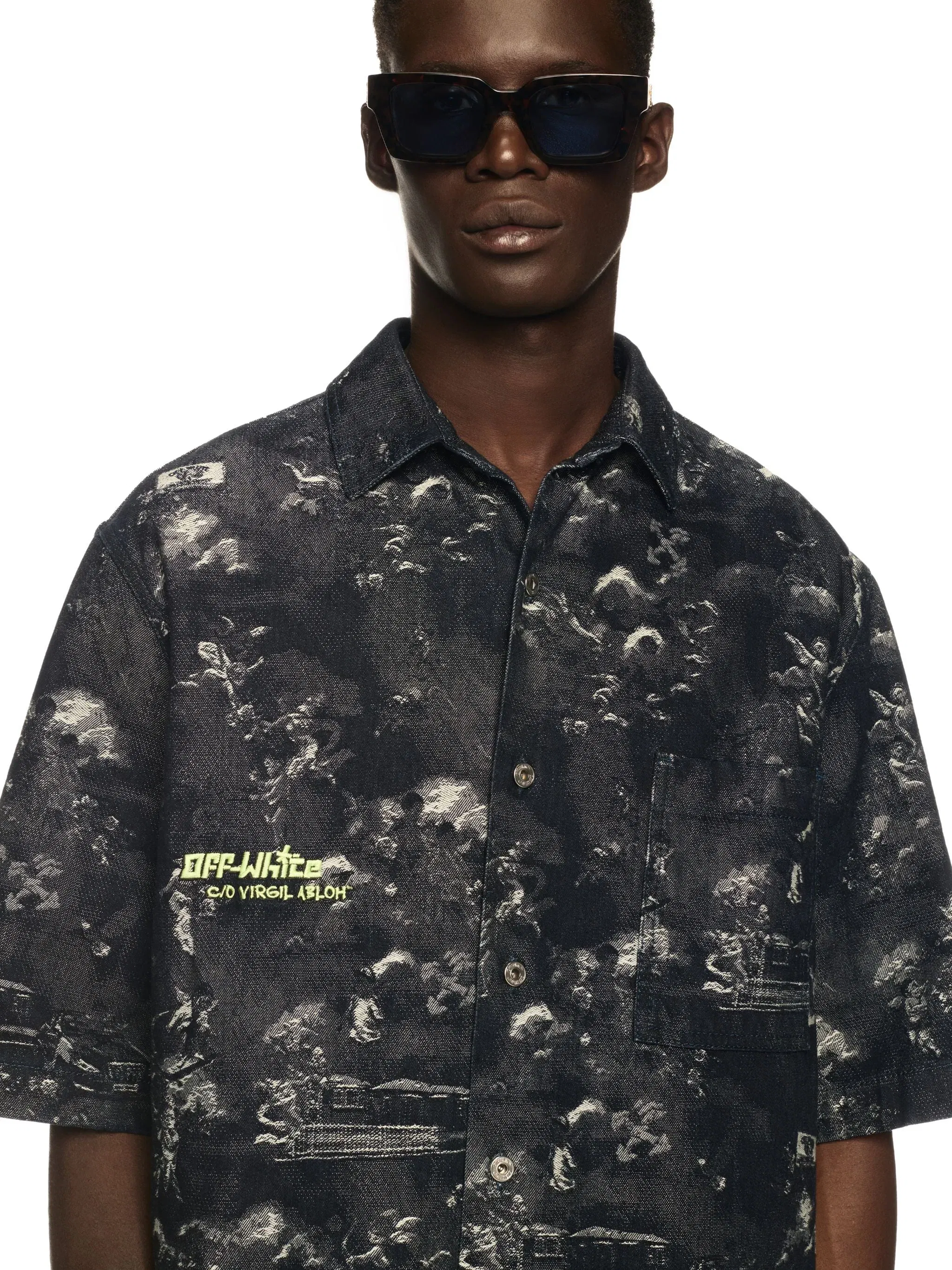 Off White Fresco Jacq Den Bowling Shirt