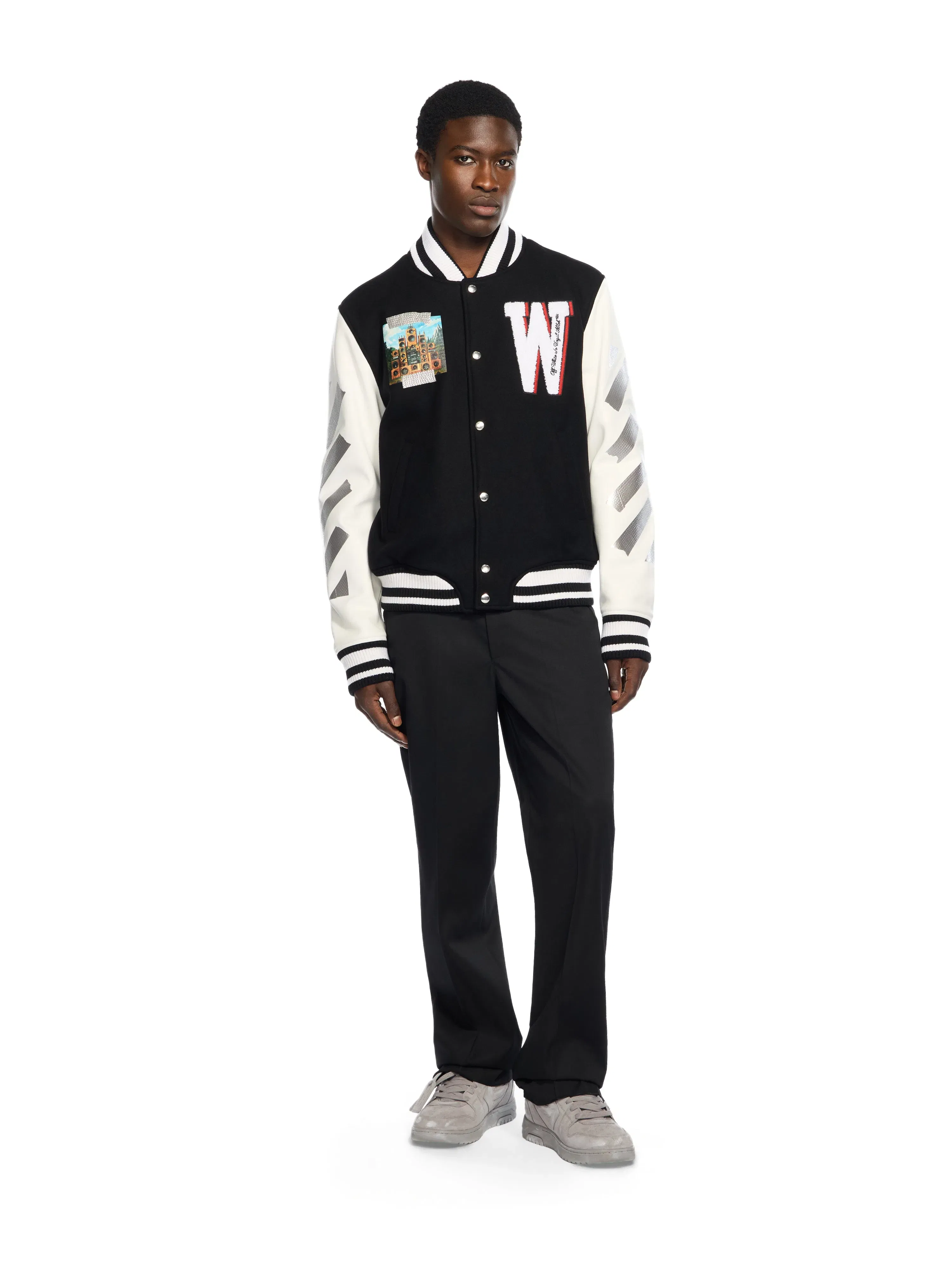 Off White Wool Mini Flare Pants