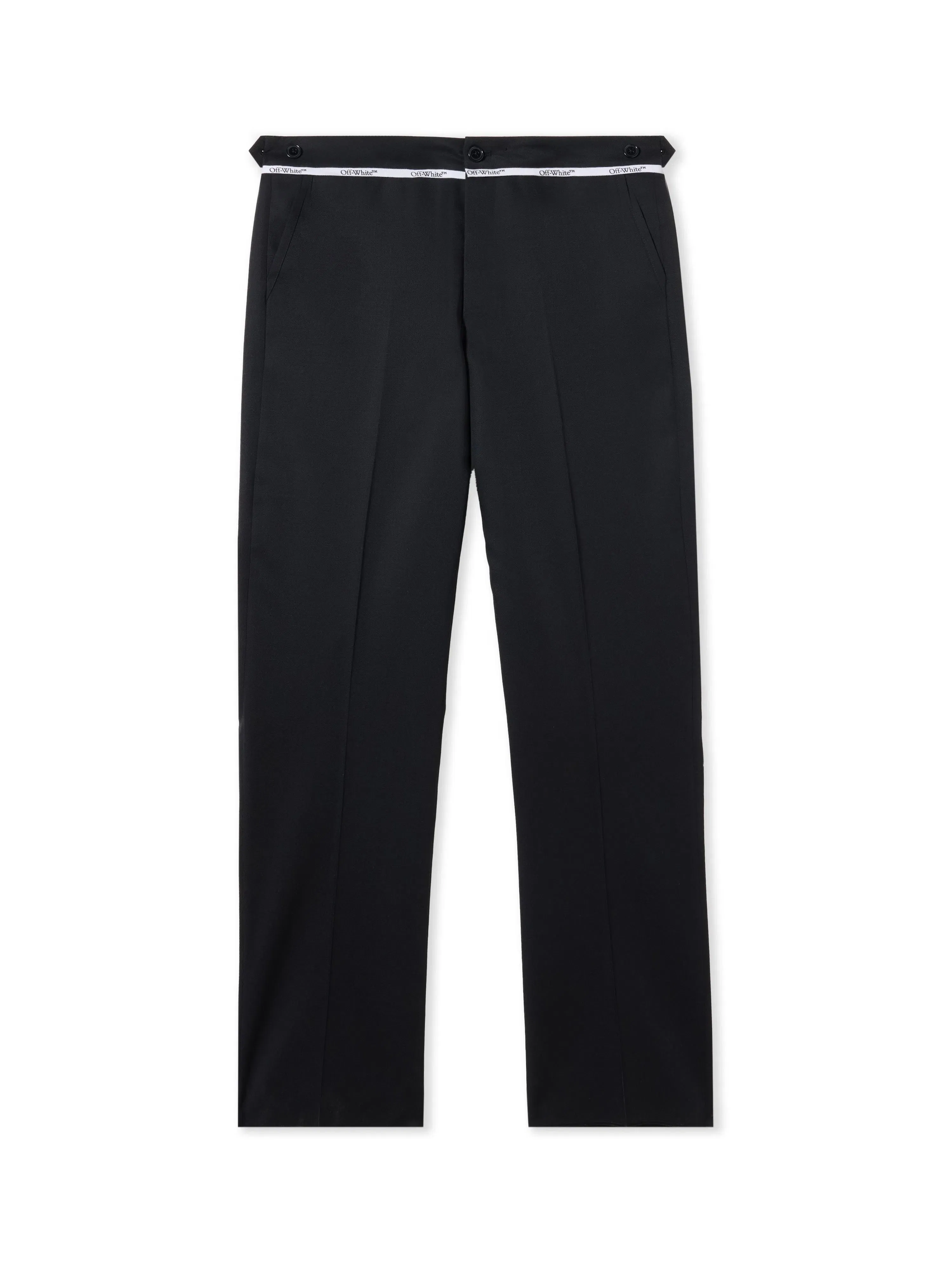 Off White Wool Mini Flare Pants