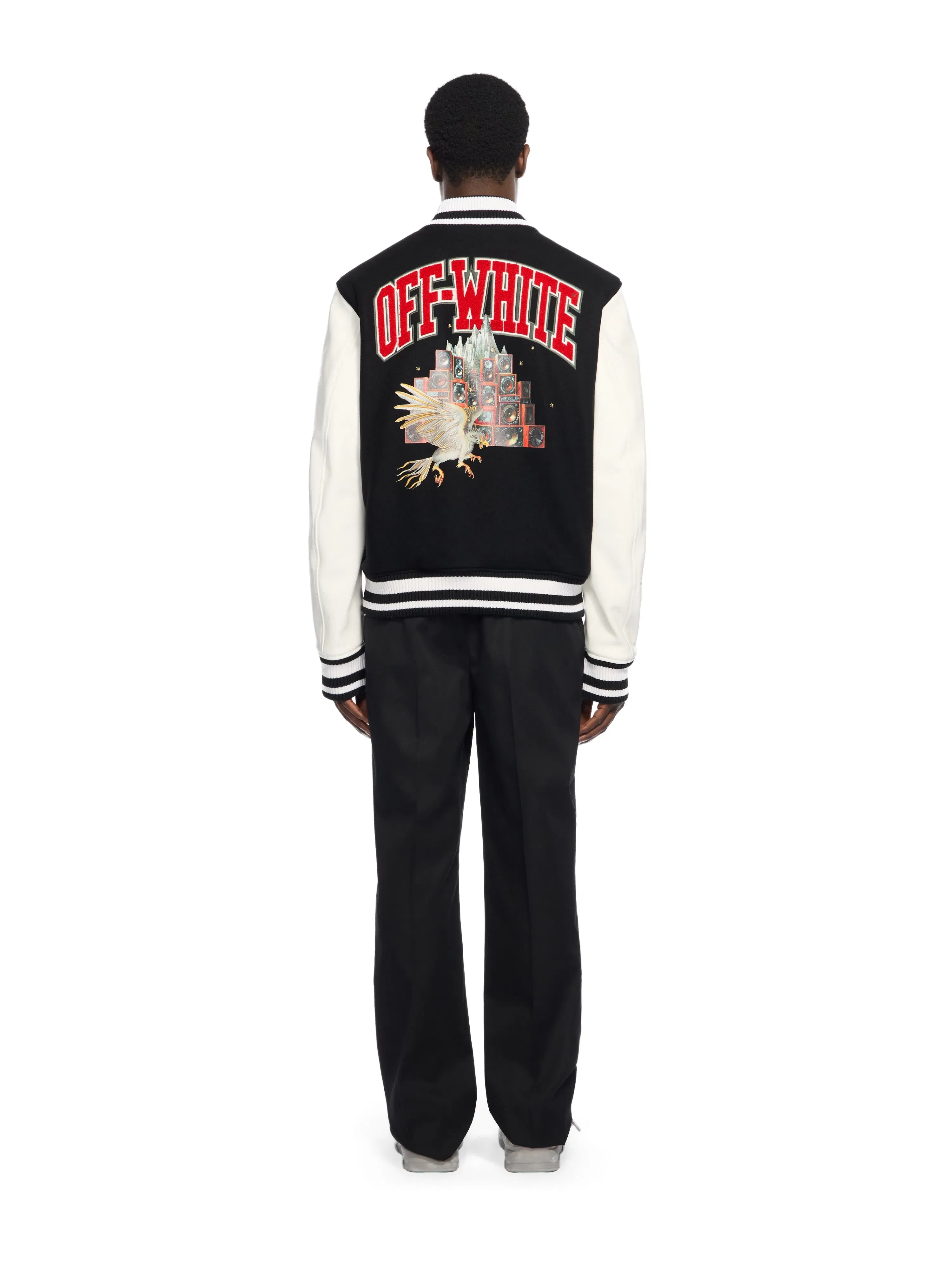 Off White Wool Mini Flare Pants
