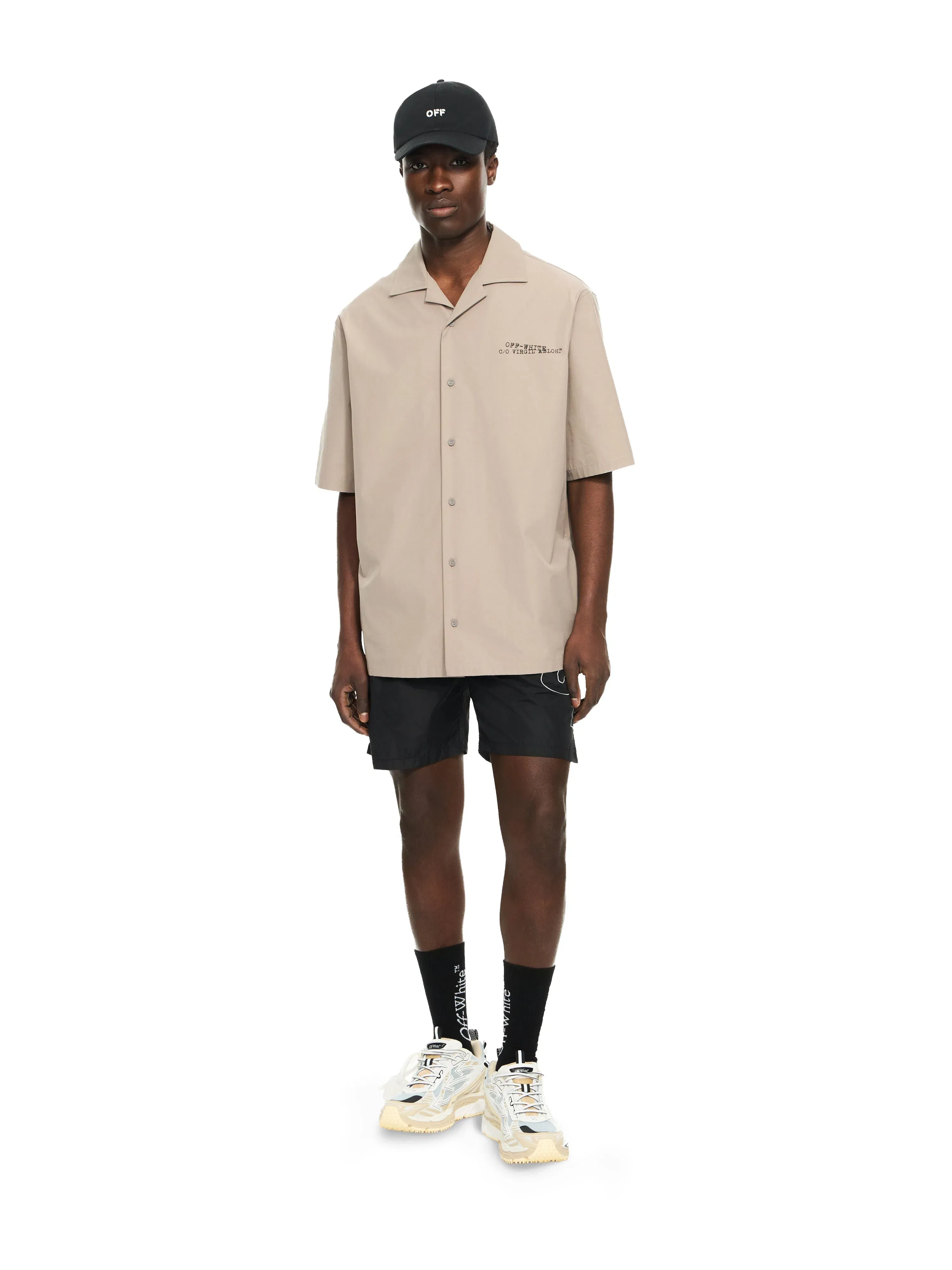 Off White Type Arrow Poplin Bowling Shirt