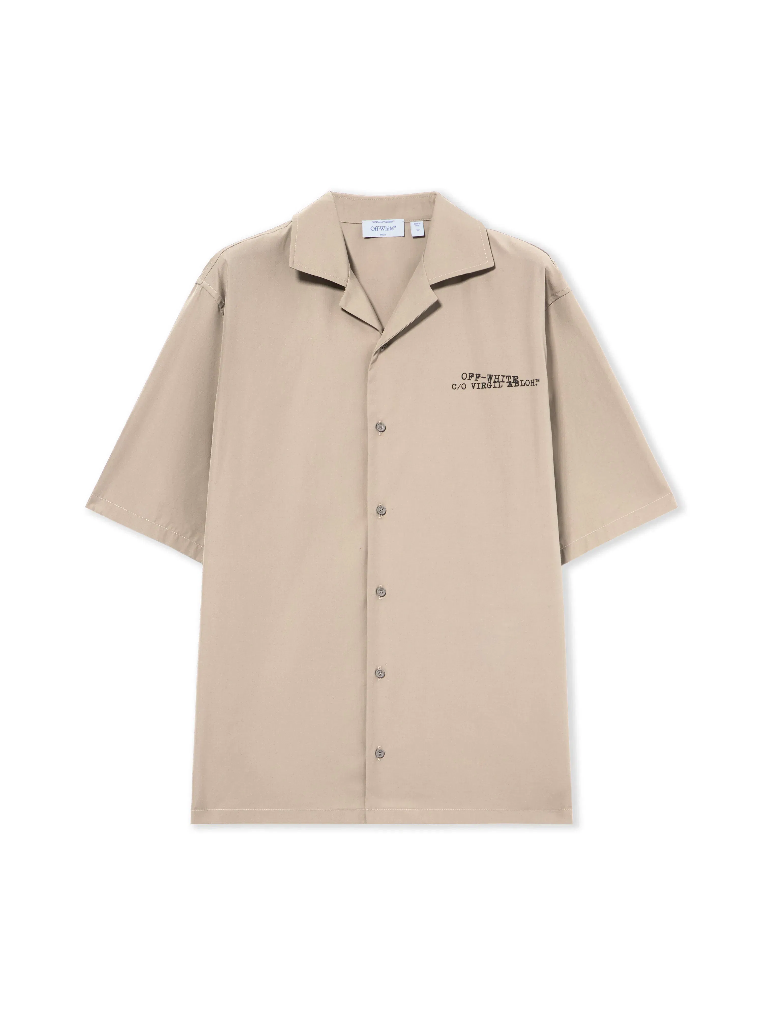 Off White Type Arrow Poplin Bowling Shirt