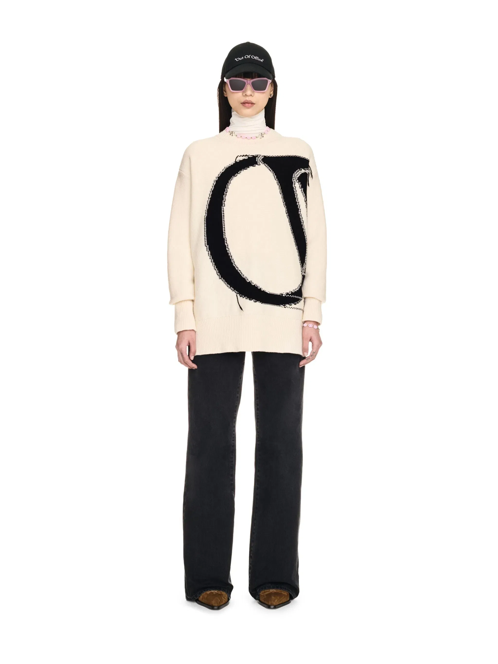 Off White Ow Maxi Logo Crewneck