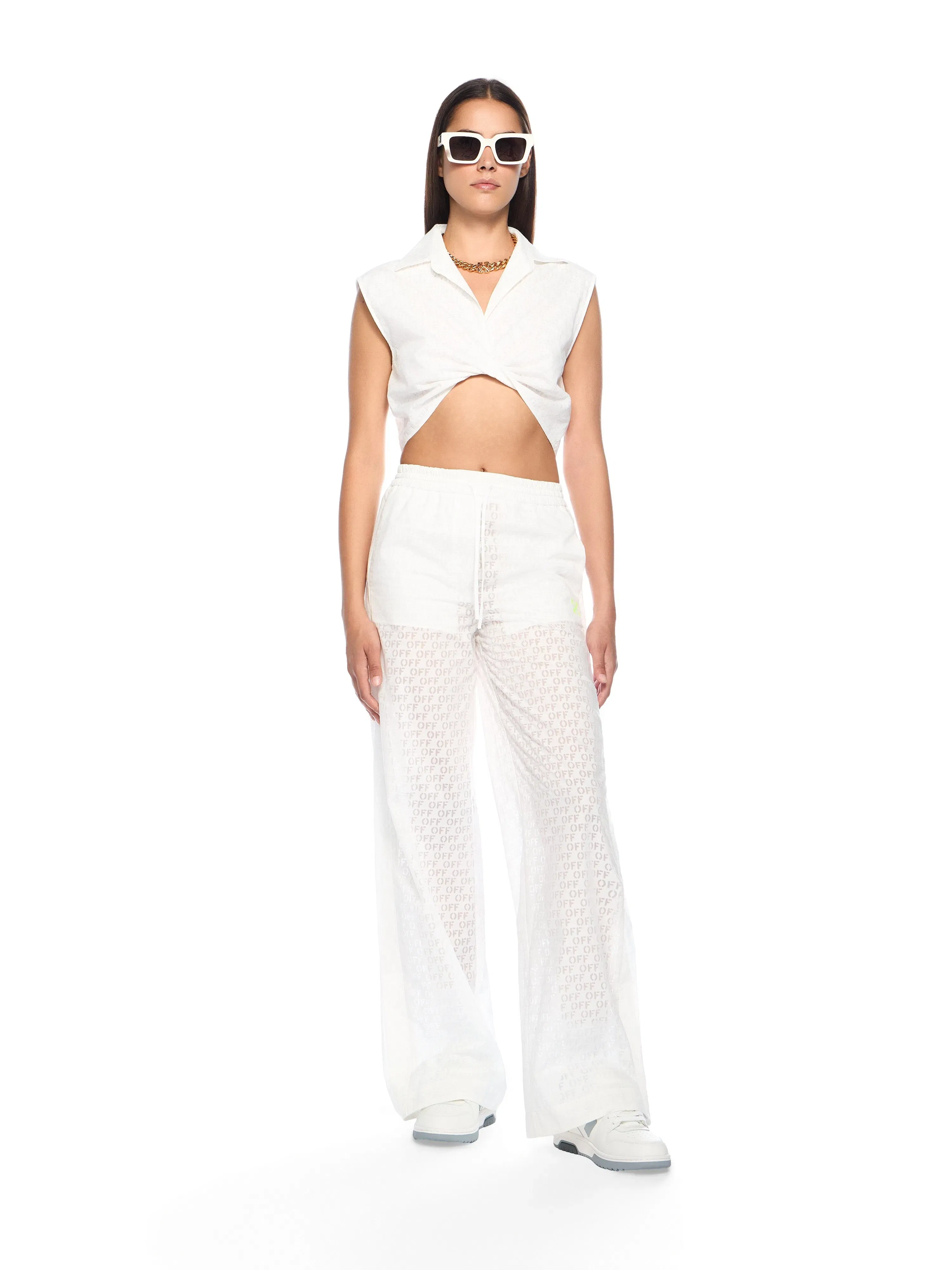 Off White Off Stamp Wideleg Pants