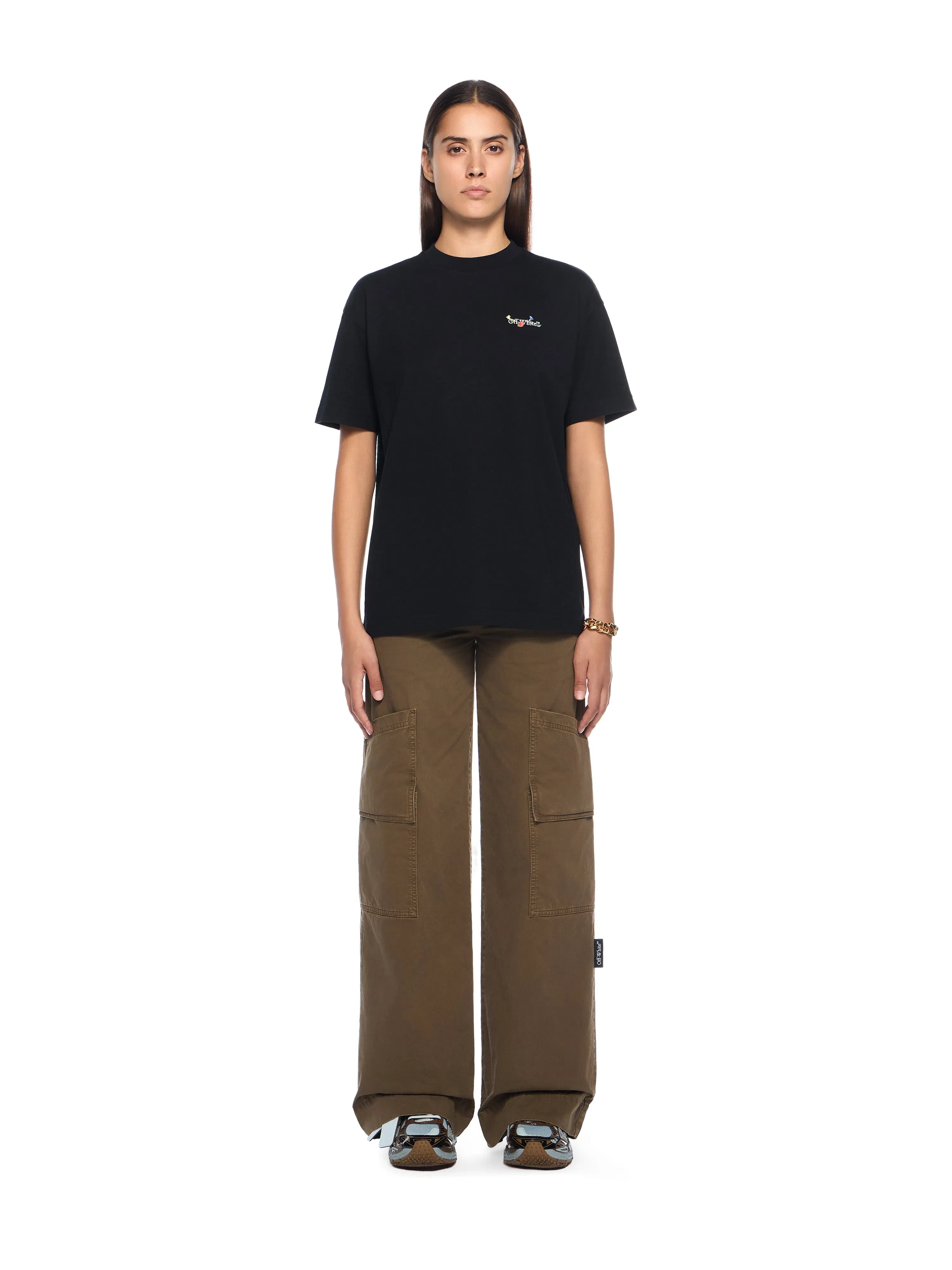 Off White Garment Dyed Cargo Trousers