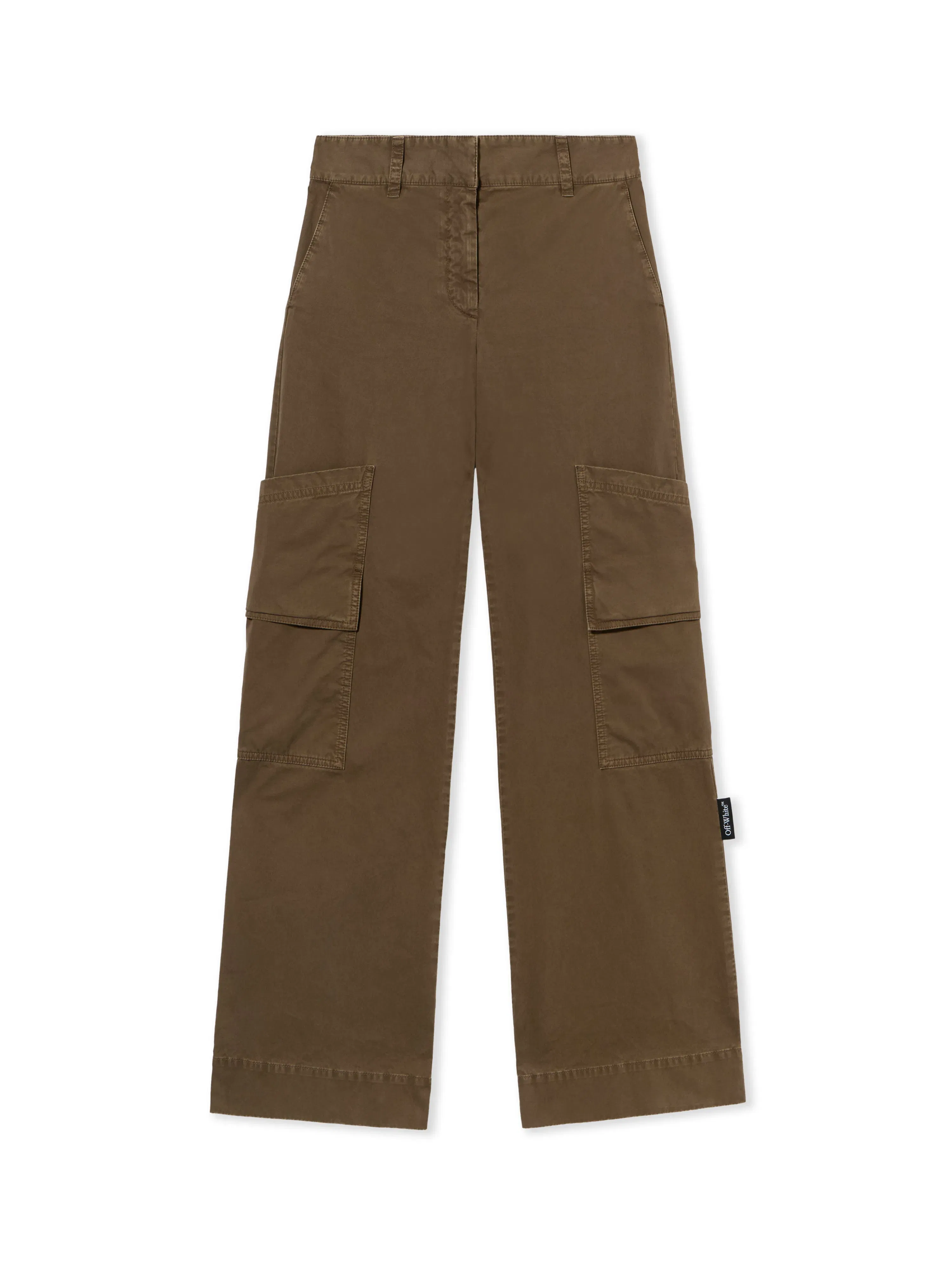 Off White Garment Dyed Cargo Trousers