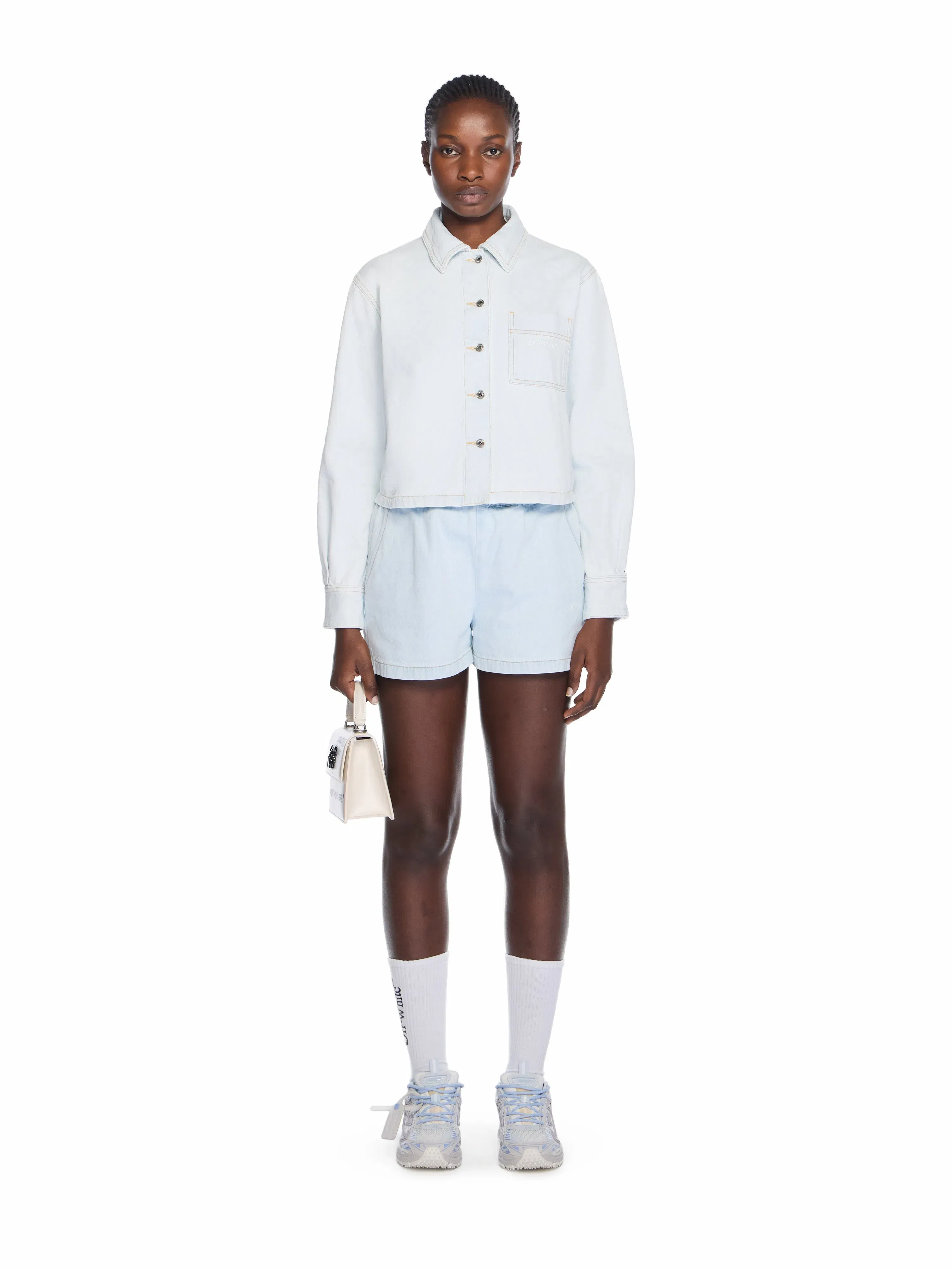 Off White Diag Long Sleeve Denim Shirt