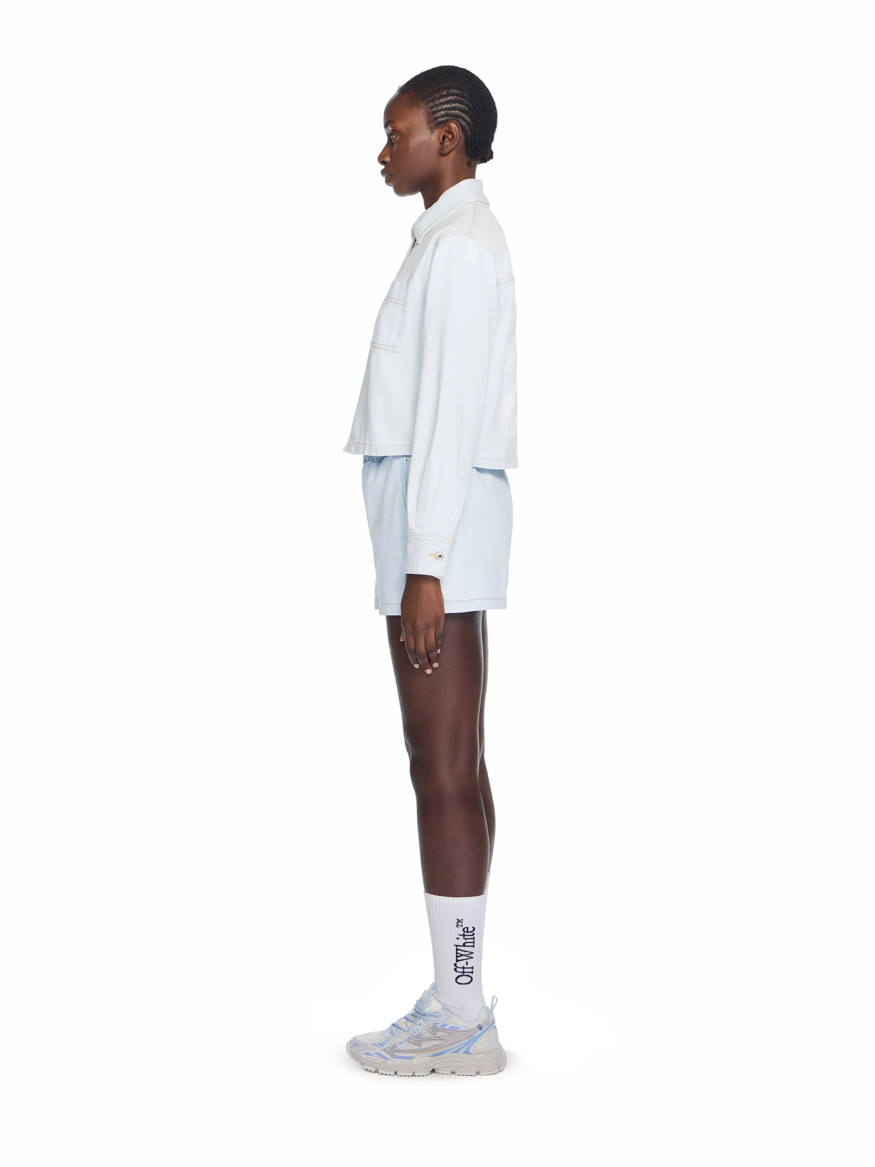 Off White Diag Long Sleeve Denim Shirt