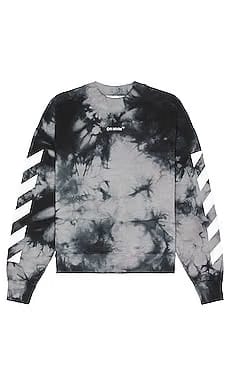 Off White Diag Arrow Tie Dye Skate Crewneck Grey