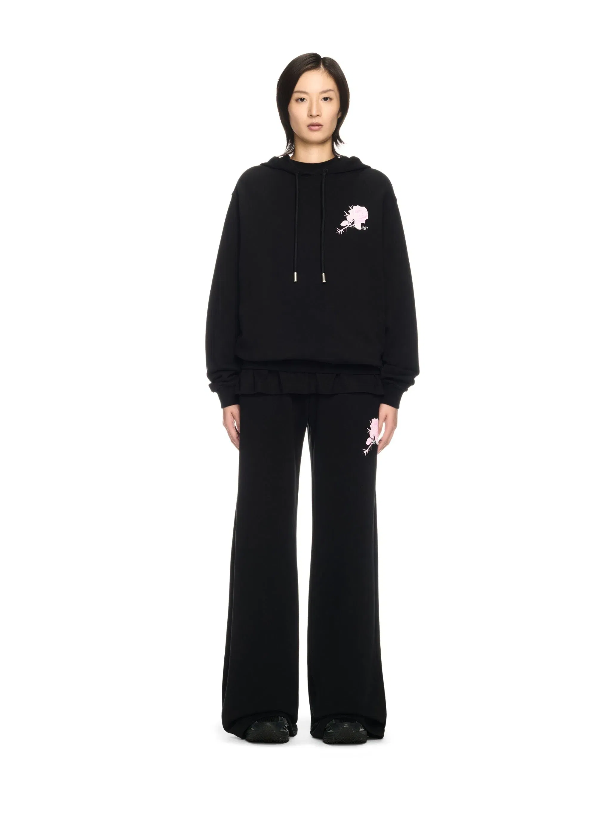 Off White Roses Arrows Regular Hoodie