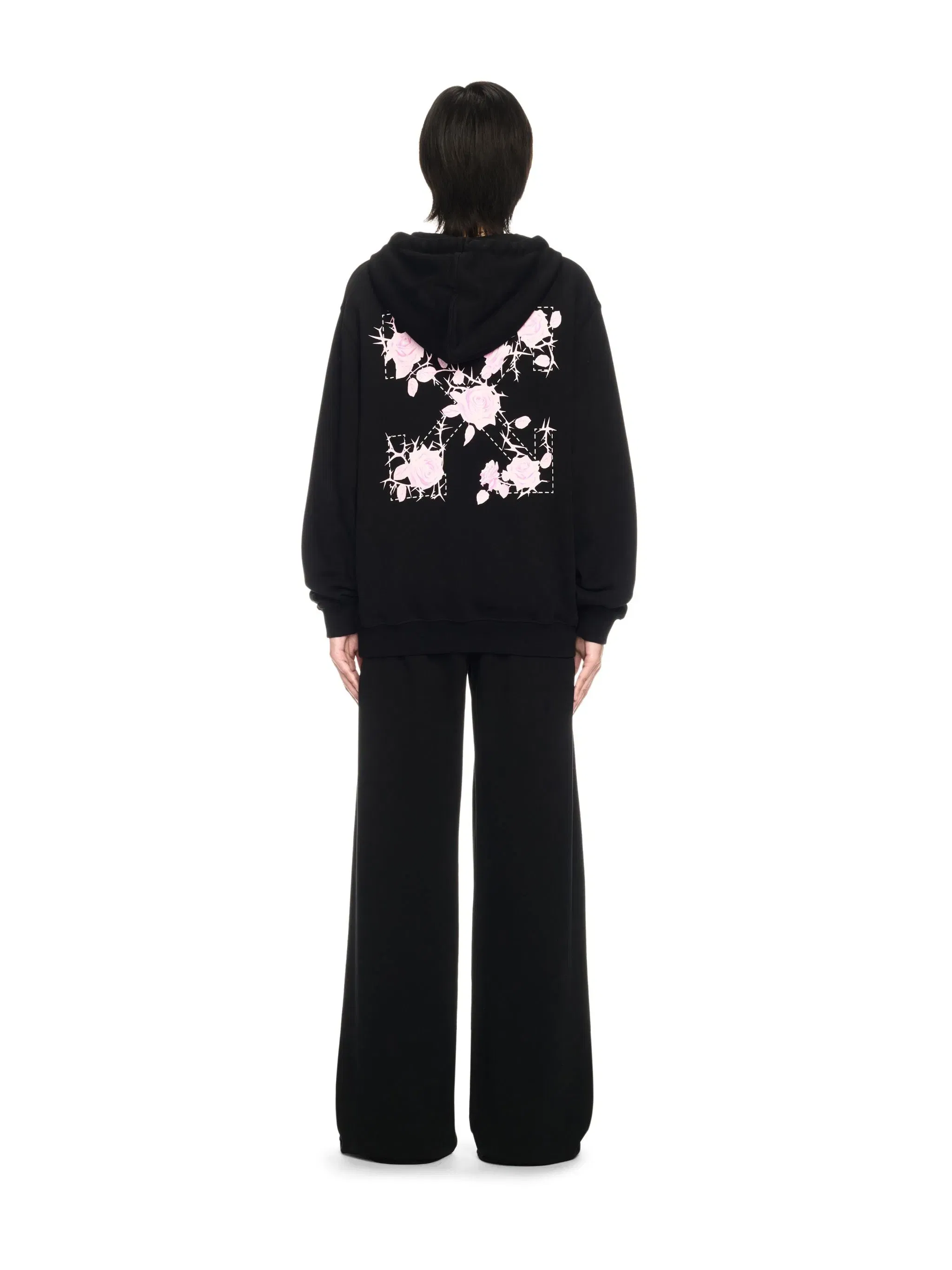 Off White Roses Arrows Regular Hoodie