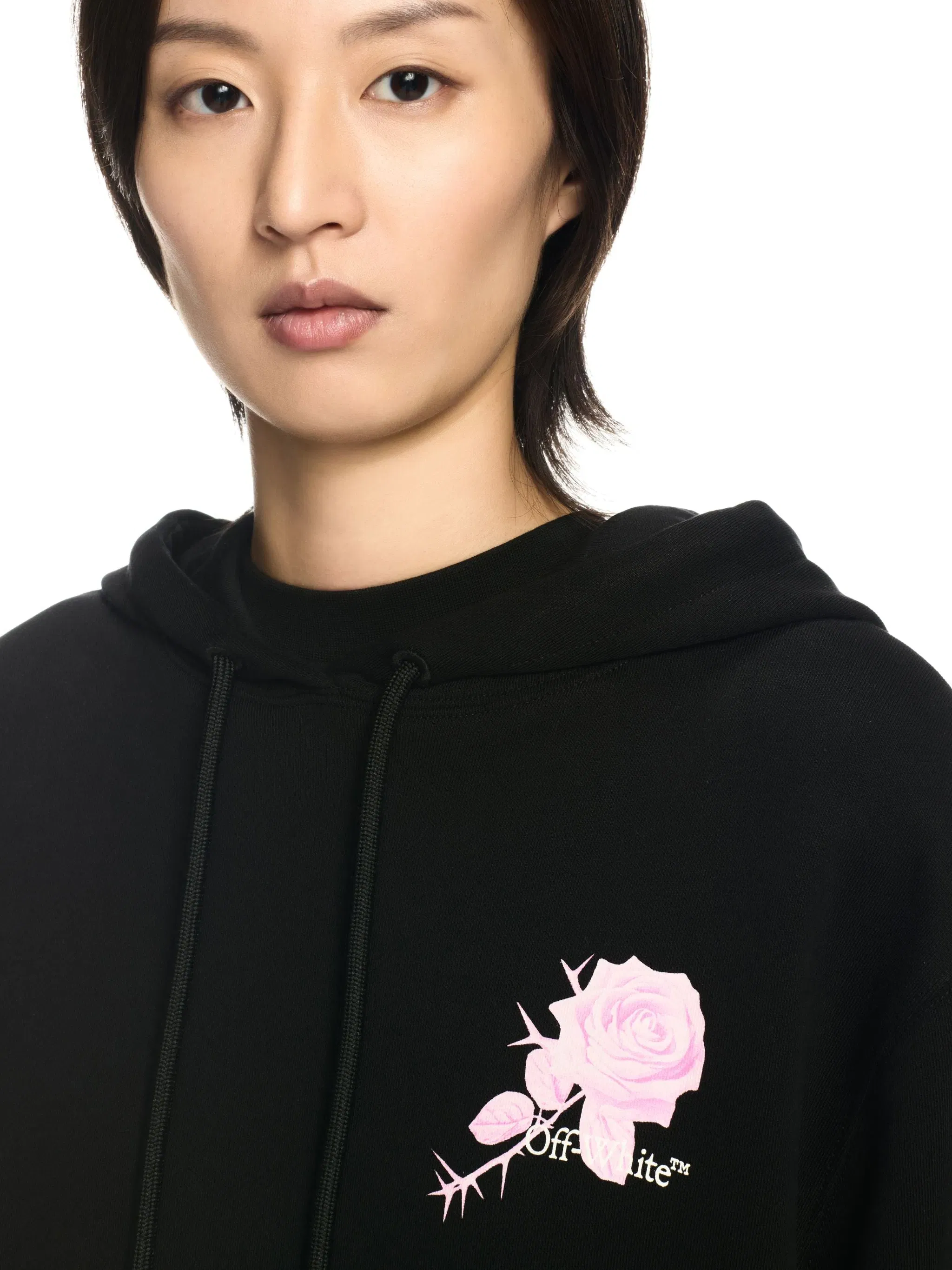 Off White Roses Arrows Regular Hoodie