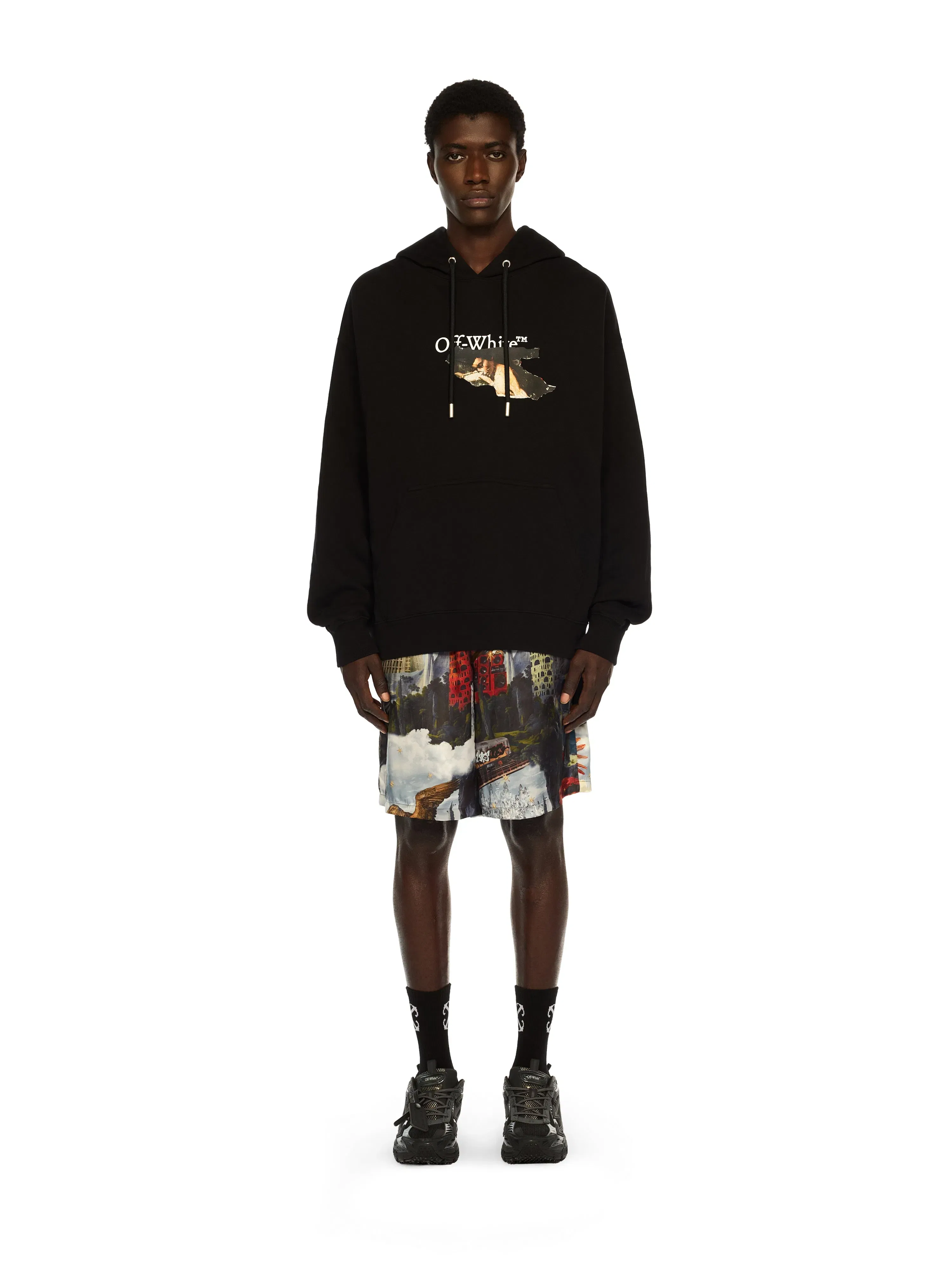 Off White Paint Arrow Skate Hoodie