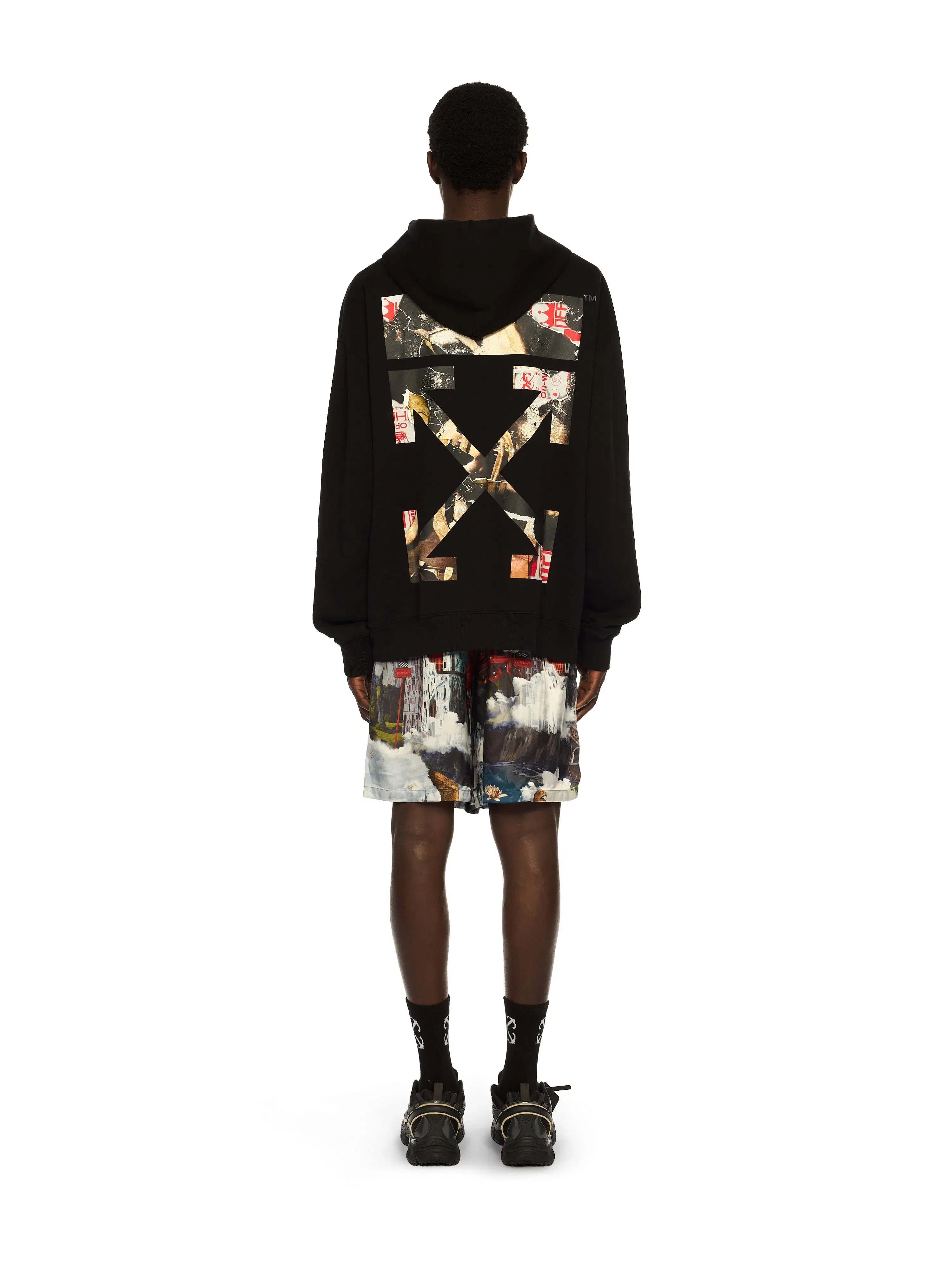 Off White Paint Arrow Skate Hoodie