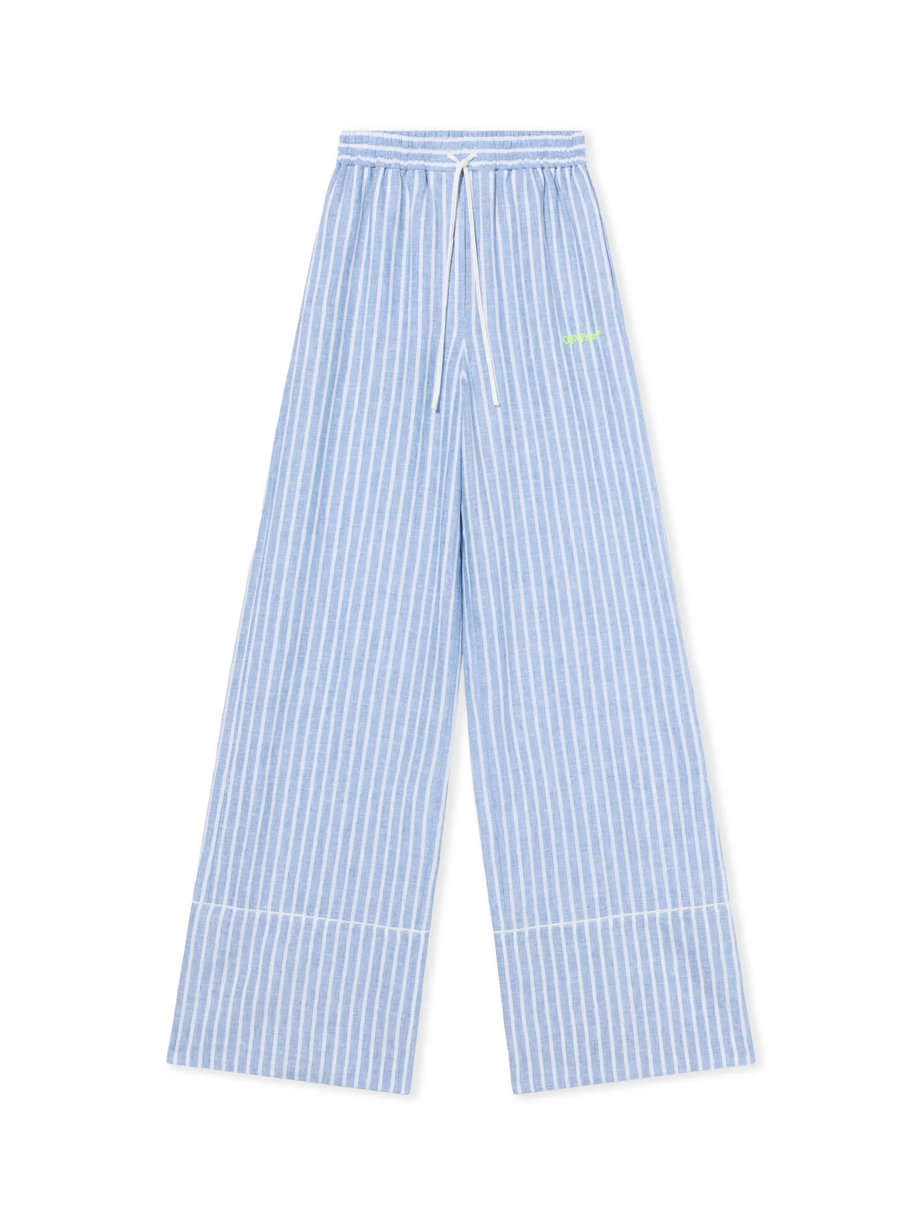 Off White Striped Wideleg Pants