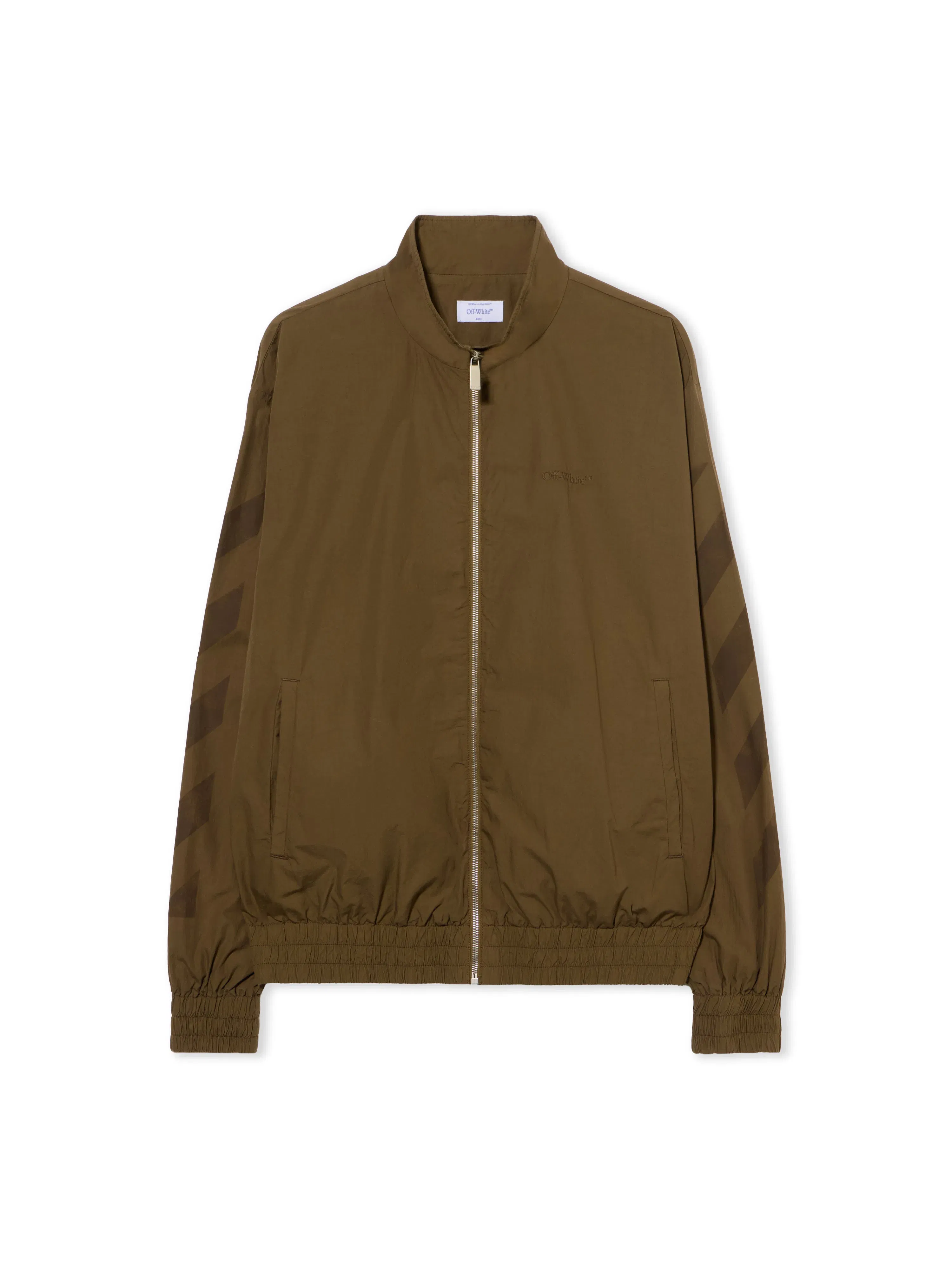 Off White Diagonal Cotton Tracktop