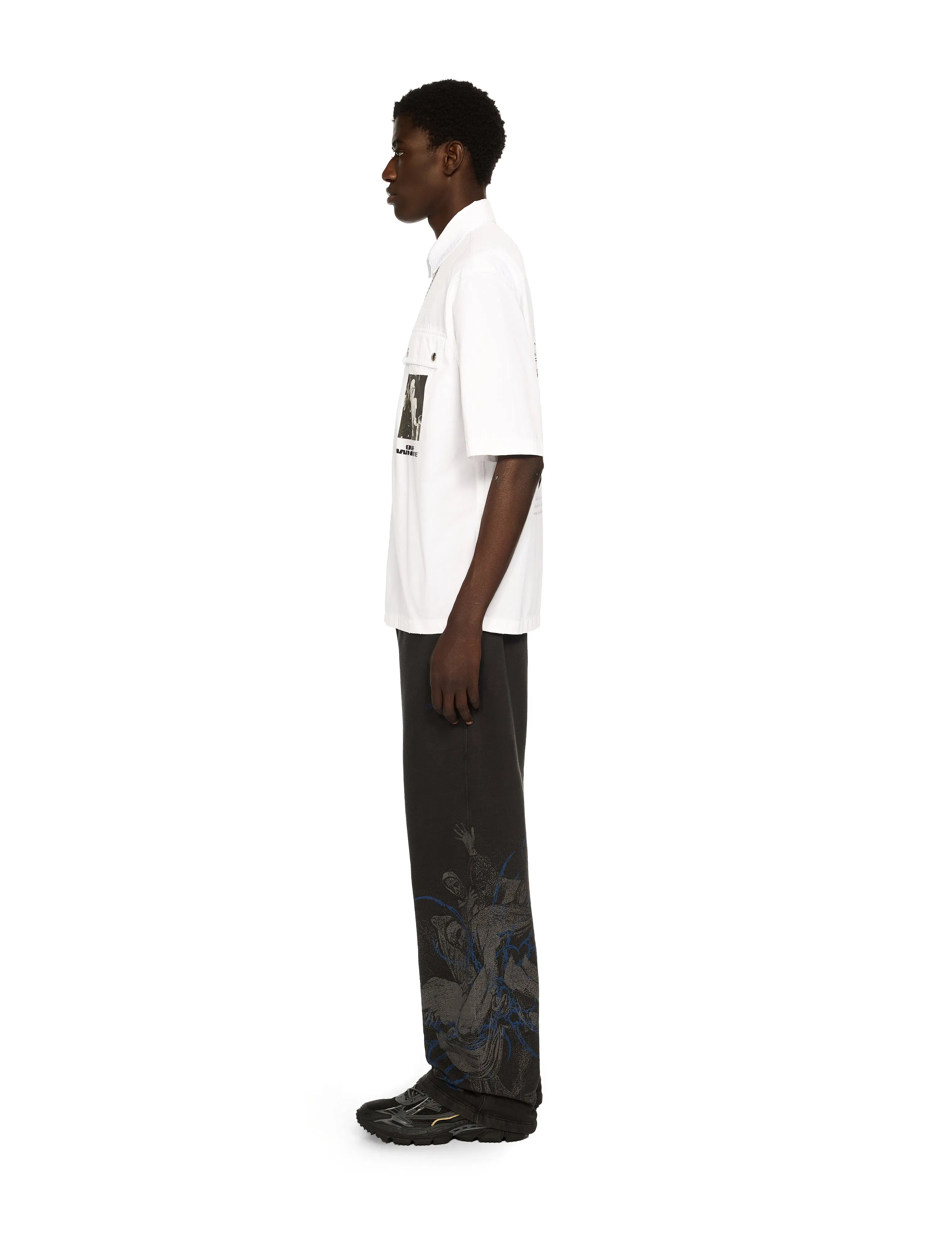 Off White Xerox Star Zip Bowling Shirt