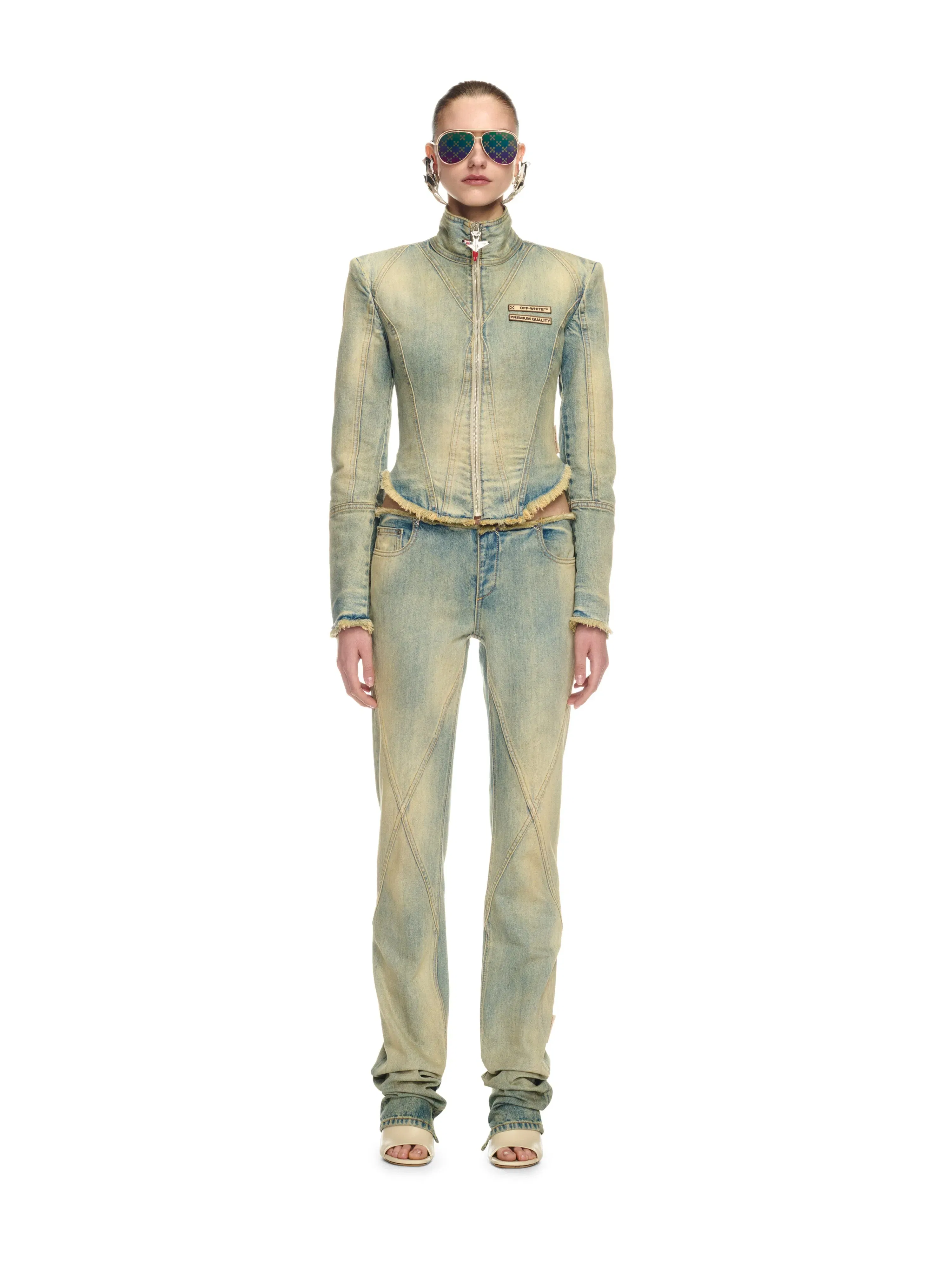 Off White Denim Low Waist Jane Pant