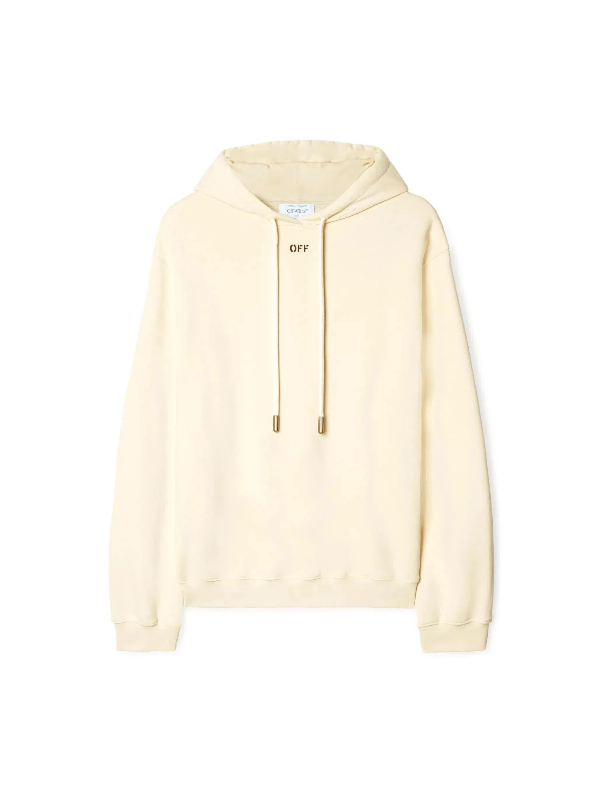 Off White Embr Rose Valley Over Hoodie