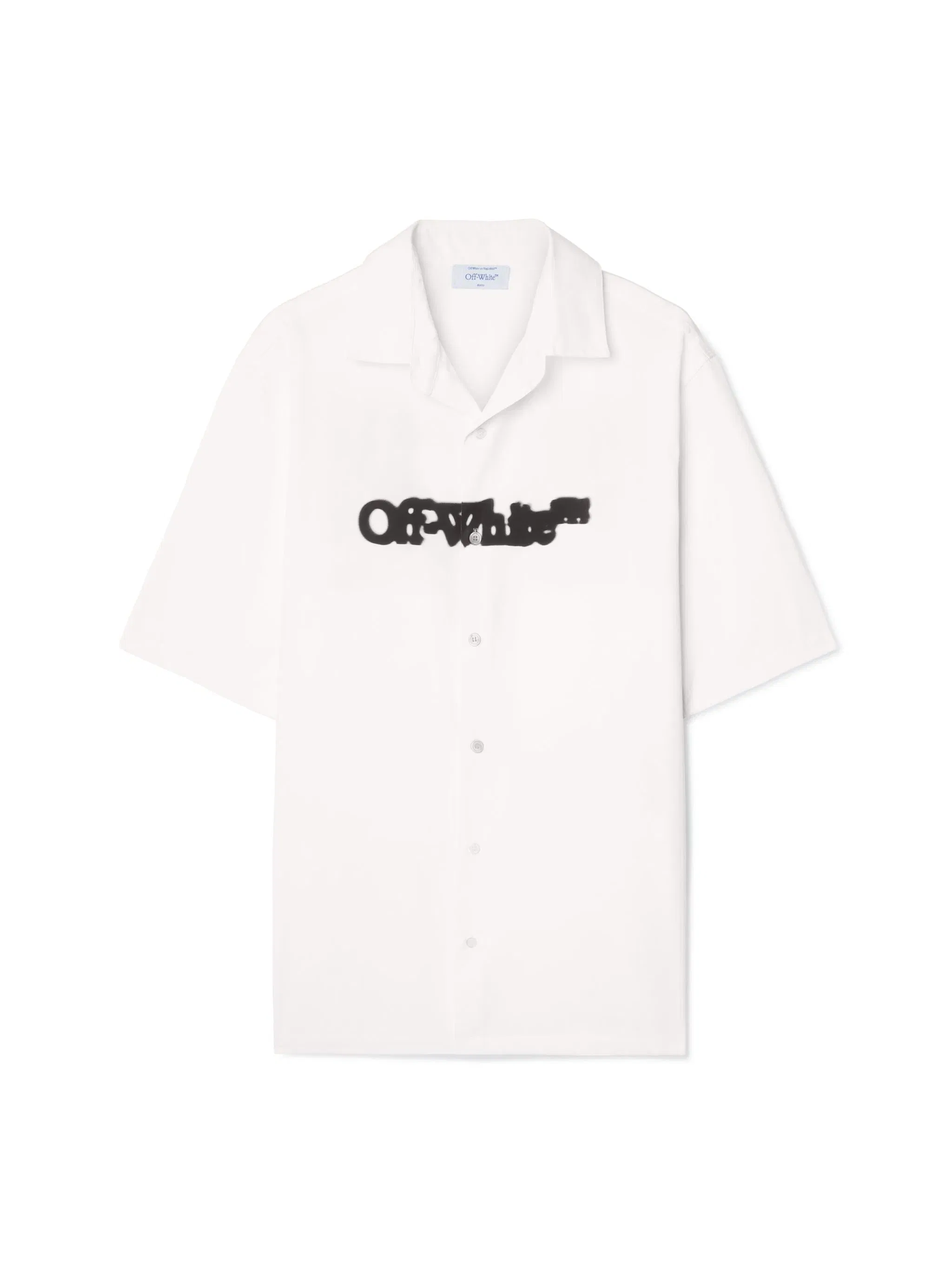 Off White White Spray Arrow Bowling Shirt