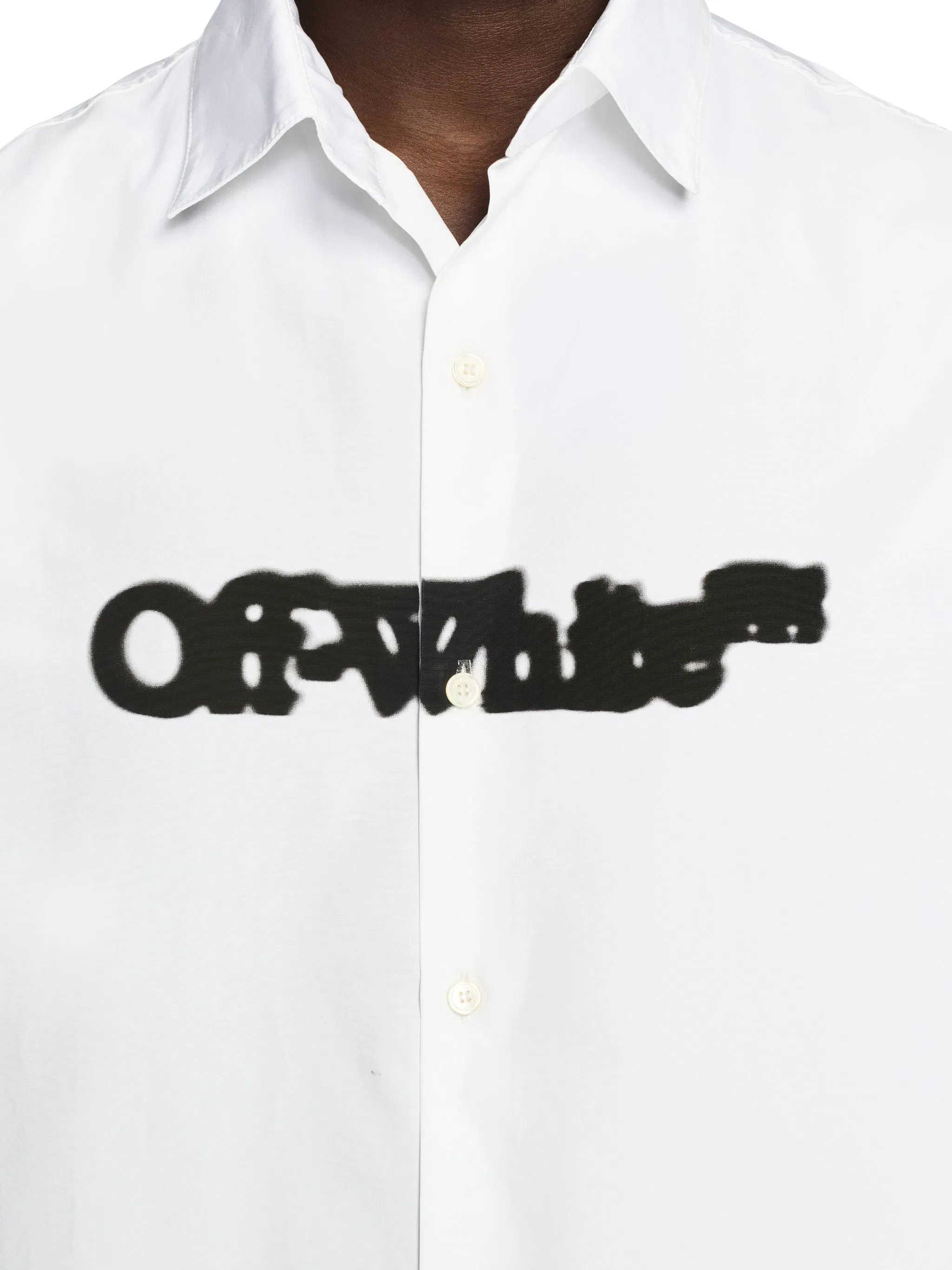 Off White White Spray Arrow Bowling Shirt