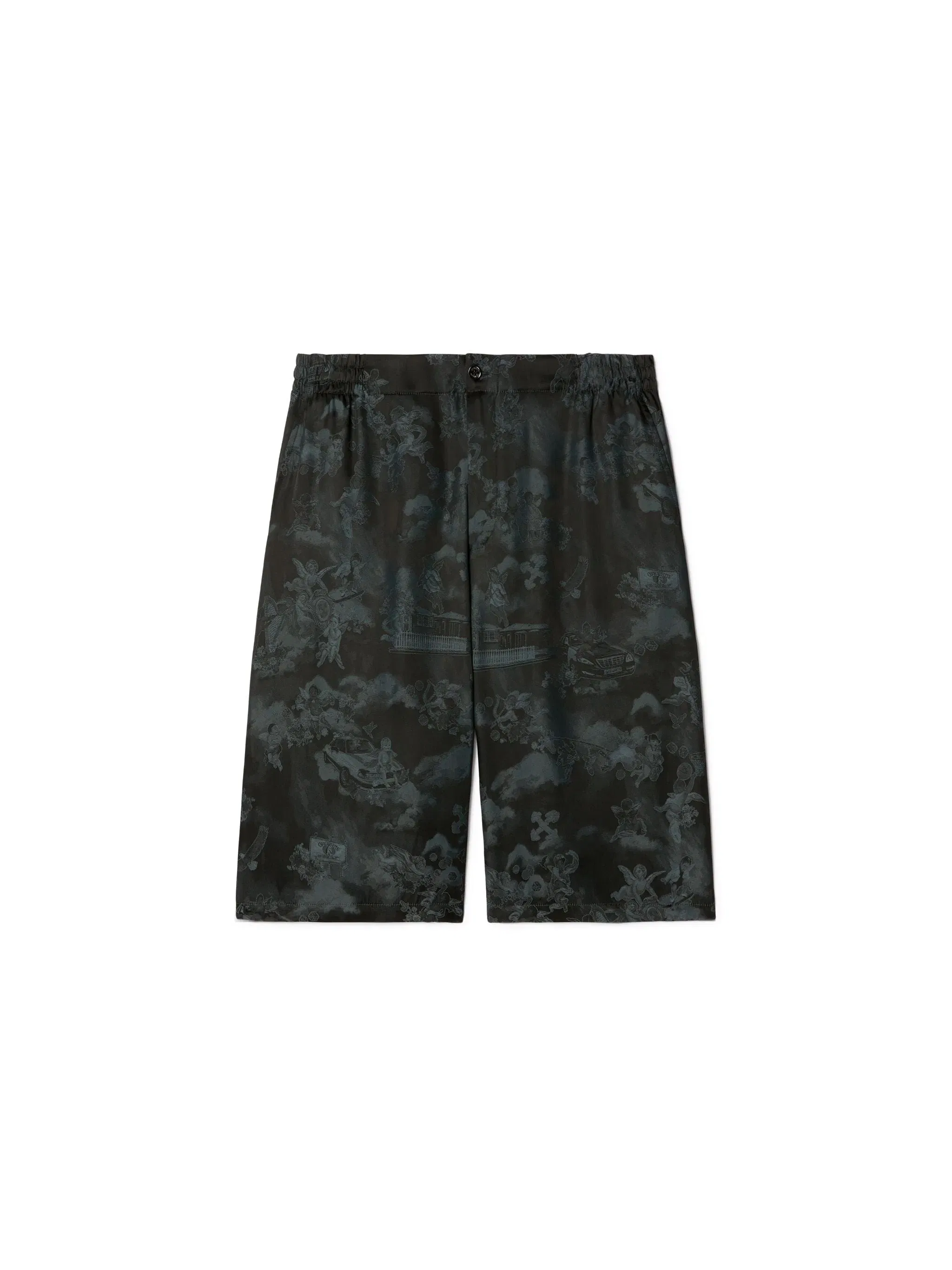 Off White Fresco Visc Jacq Bowling Shorts
