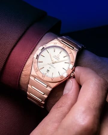 Omega Constellation Co Axial Rose Gold