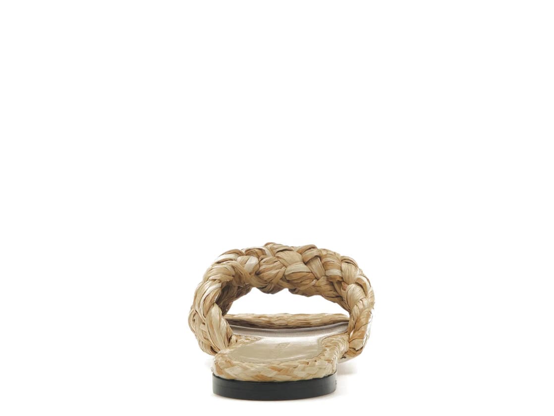 Bottega Veneta Raffia Stretch Flat Sandals Macadamia (Women's)